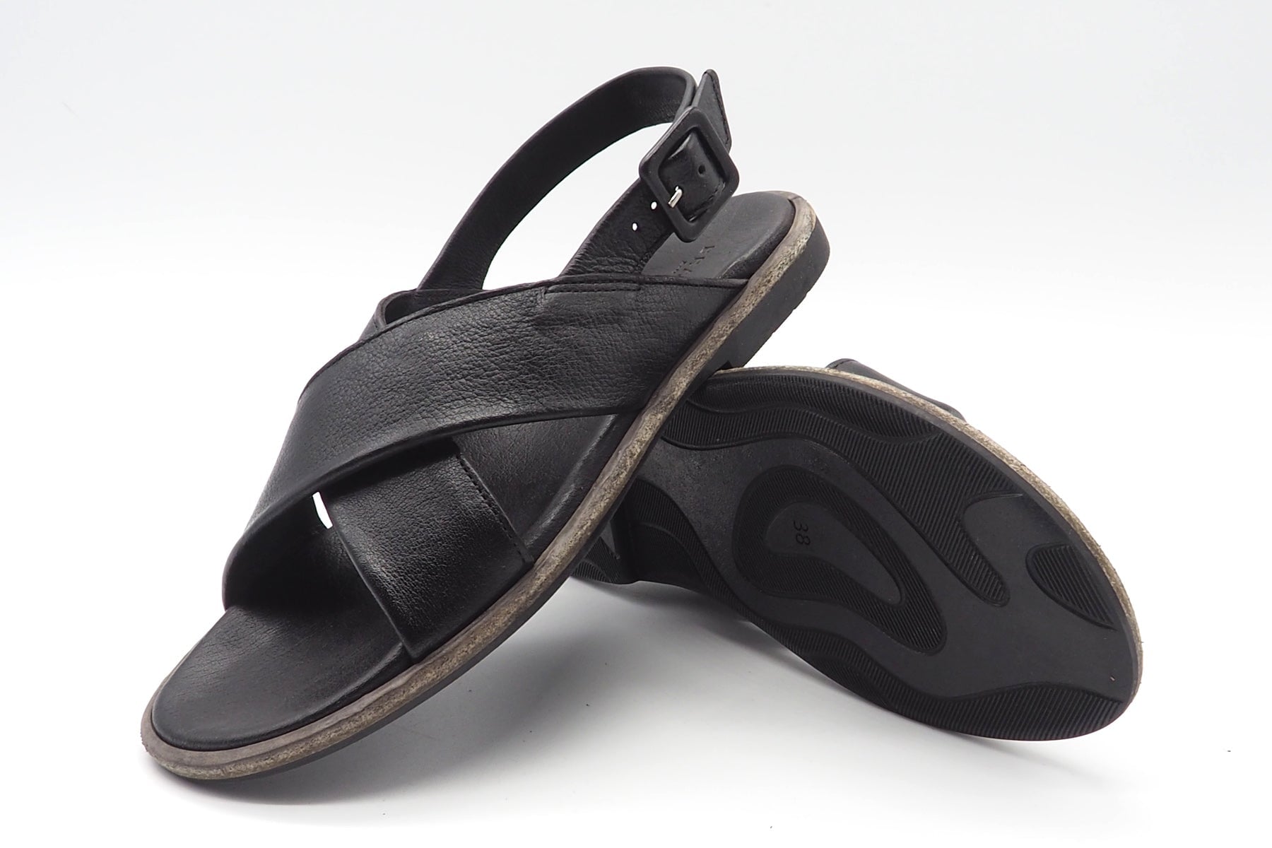 Damen Sandale aus Naturleder in Dunkelbraun Damen Sandalen Brador