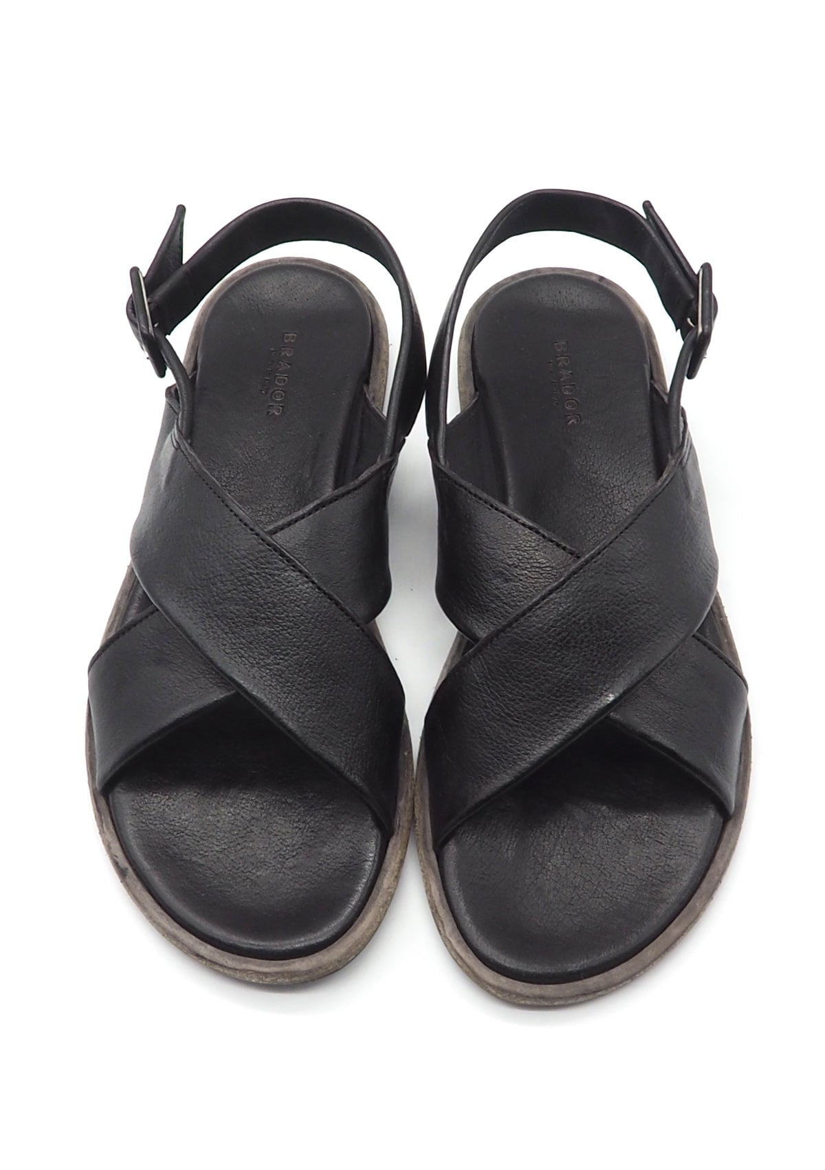 Damen Sandale aus Naturleder in Dunkelbraun Damen Sandalen Brador