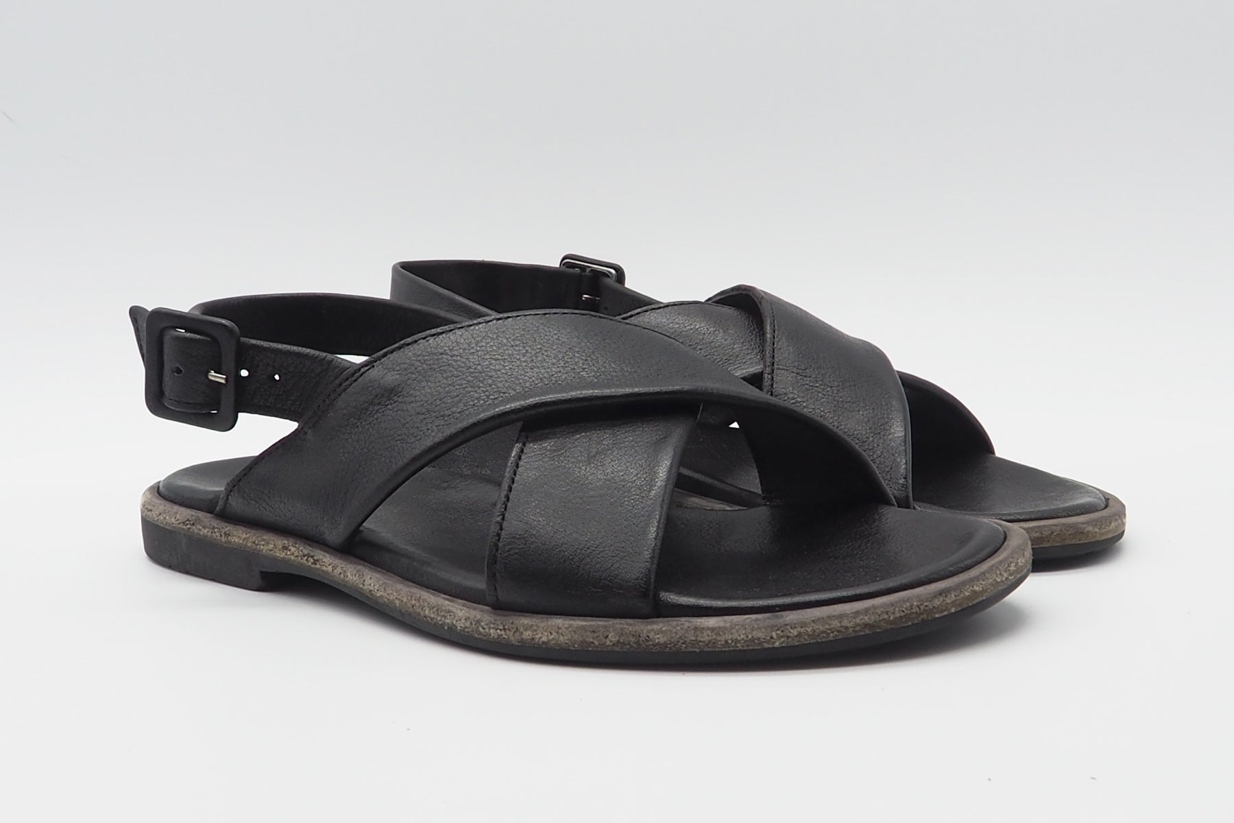 Damen Sandale aus Naturleder in Dunkelbraun Damen Sandalen Brador