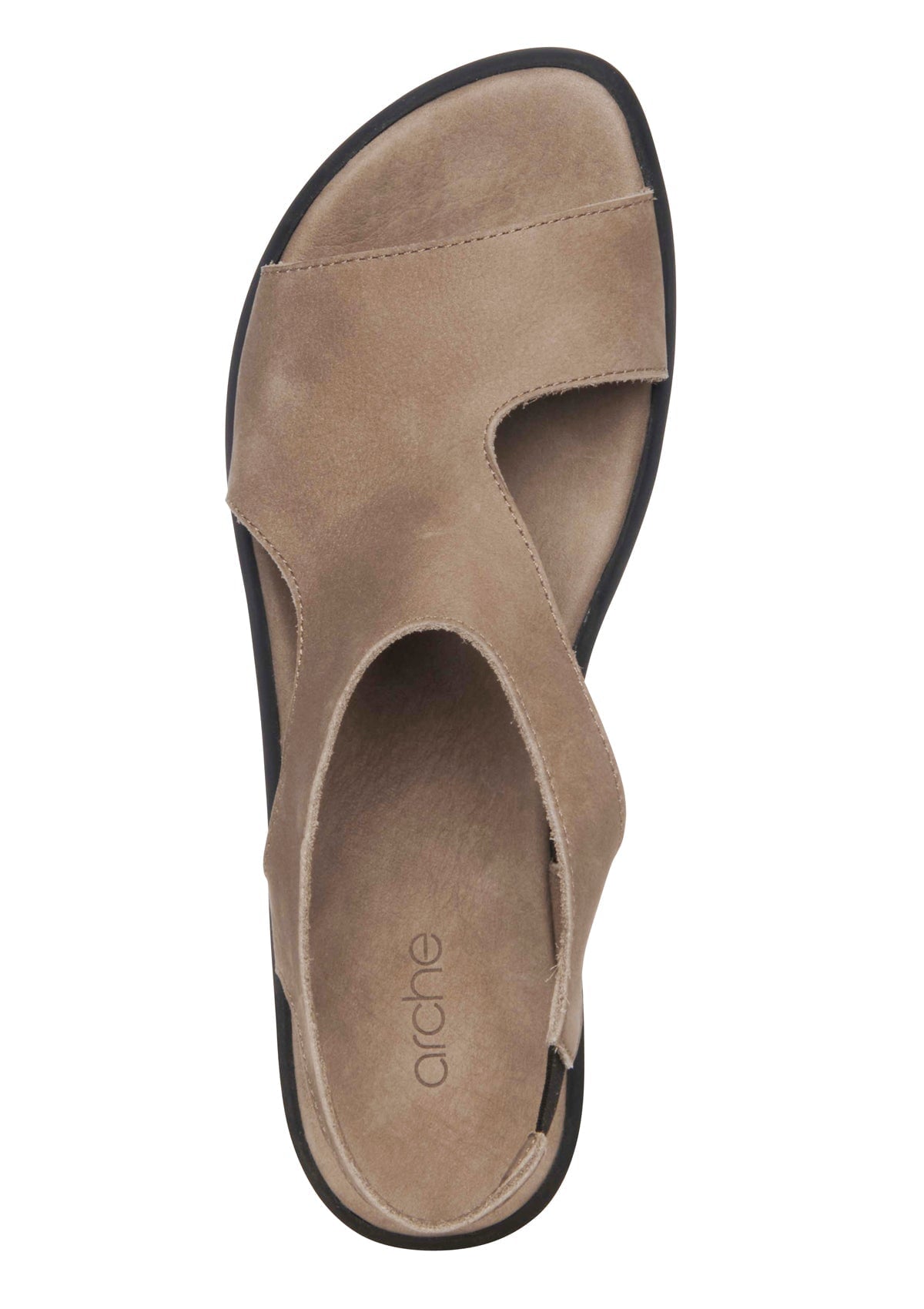 Damen Sandale aus Nubukleder in Sand - Absatz 3cm - Saoxxi Damen Sandalen Arche