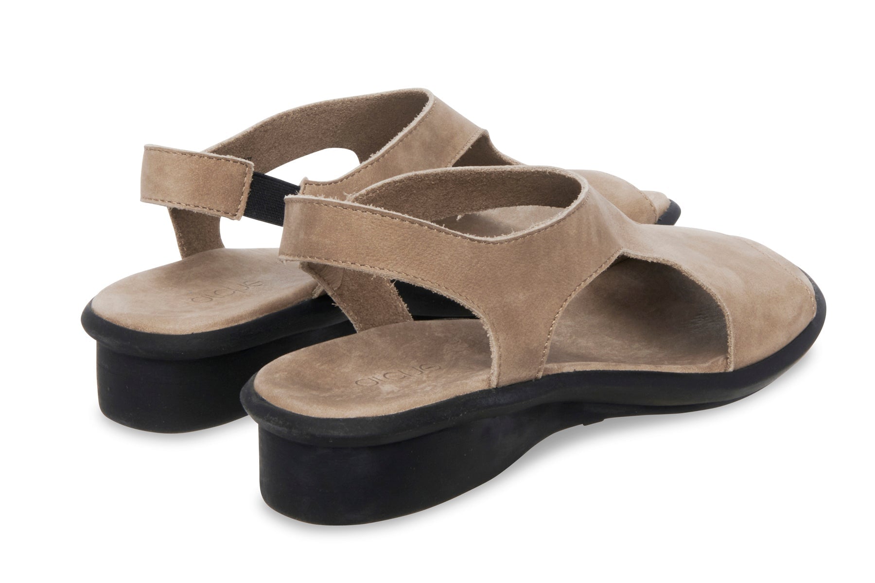 Damen Sandale aus Nubukleder in Sand - Absatz 3cm - Saoxxi Damen Sandalen Arche