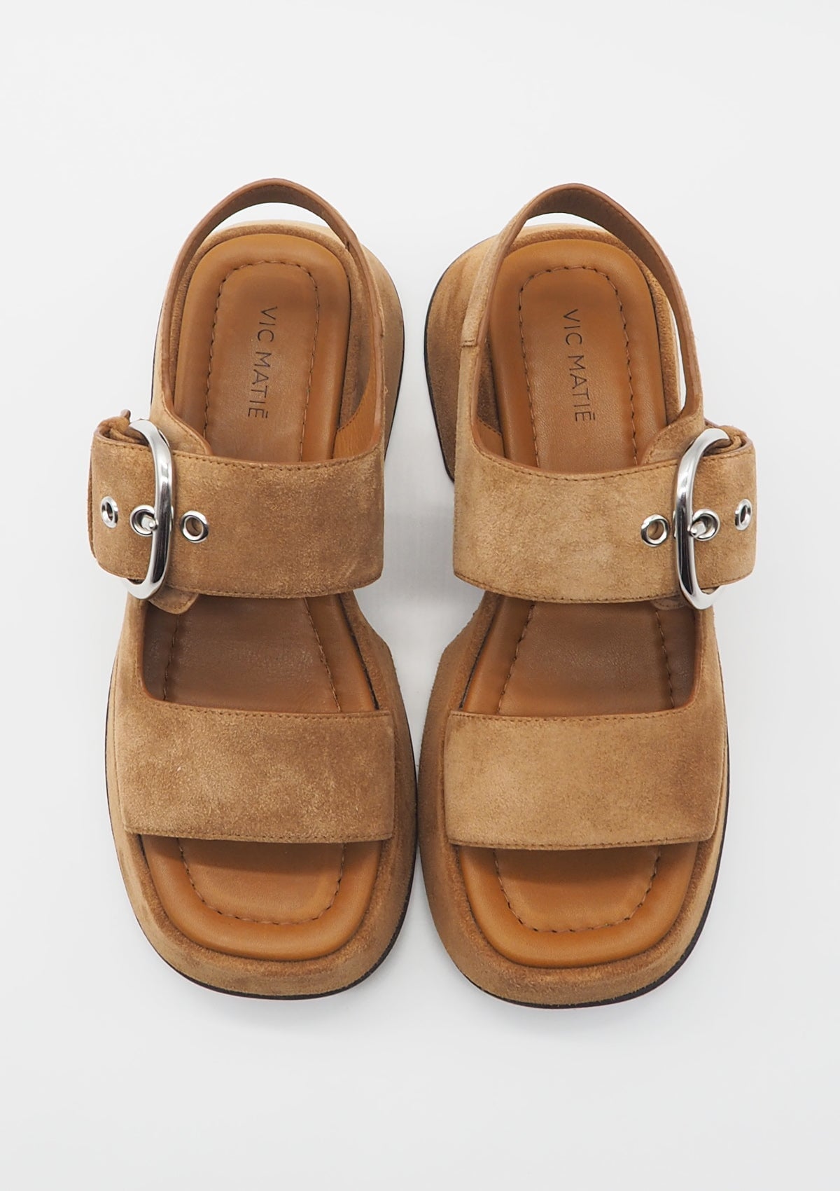 Damen Sandale aus Veloursleder in Braun - Absatz 2cm Damen Sandalen Vic Matié