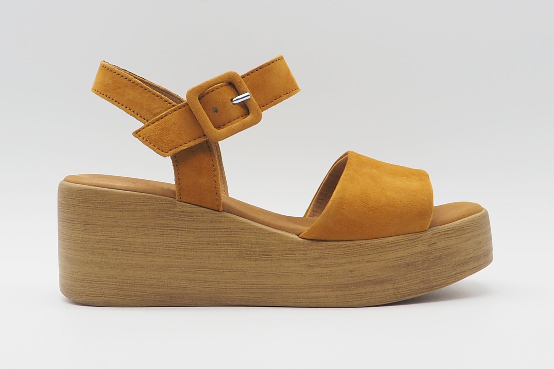 Damen Sandale aus Veloursleder in Cognac - Absatz 6cm Damen Sandalen Gabor