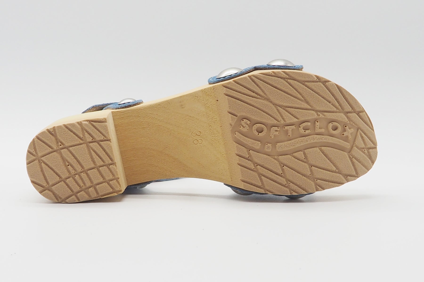 Damen Sandale im angesagten Denimlook - flexible Holzsohle Damen Sandalen Softclox