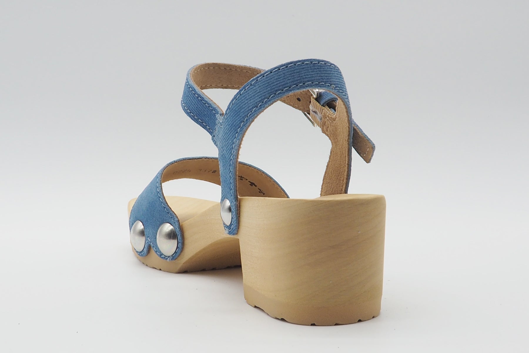 Damen Sandale im angesagten Denimlook - flexible Holzsohle Damen Sandalen Softclox