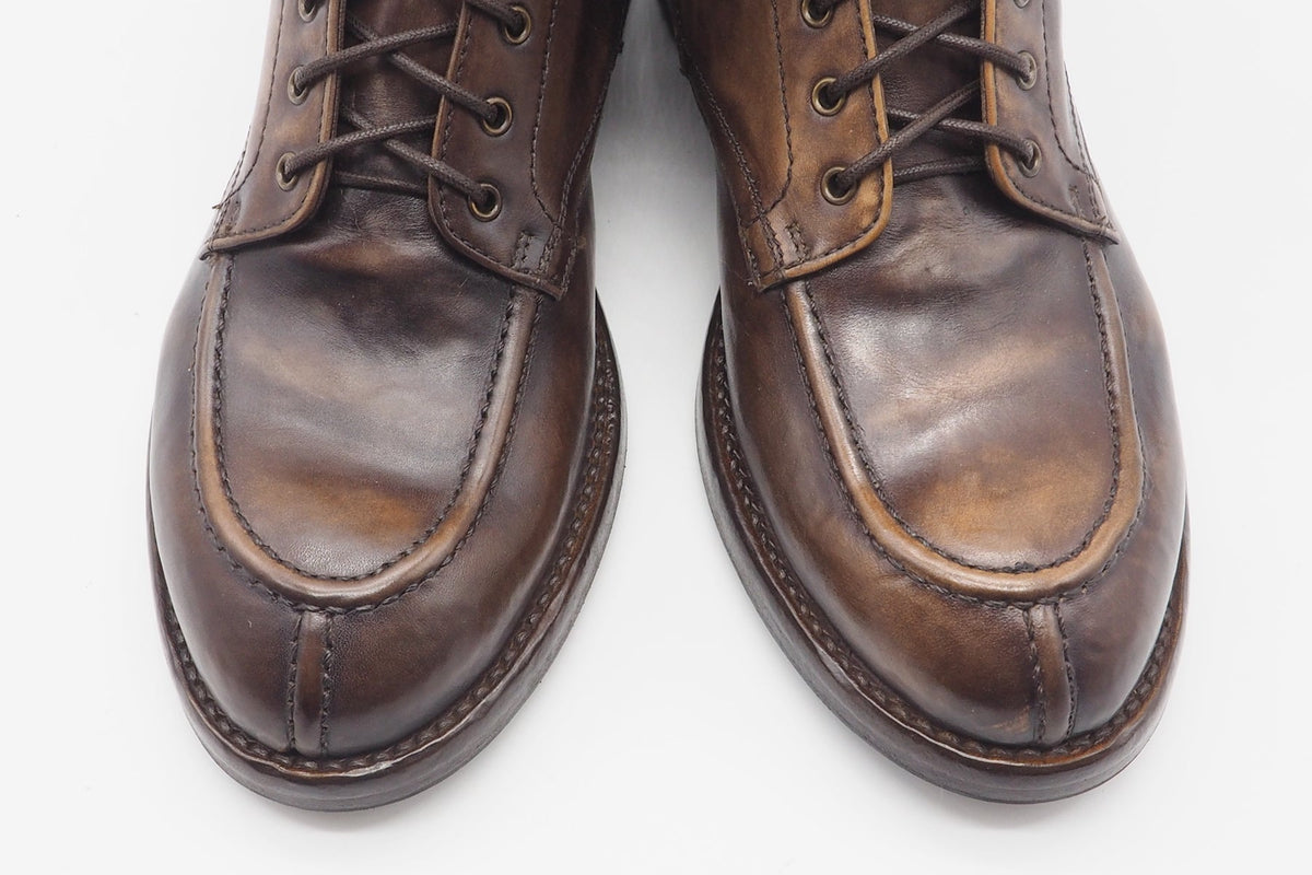 Damen Schnürboot aus Braun meliertem Leder im Vintage-Stil Damen Boots & Booties Lemargo