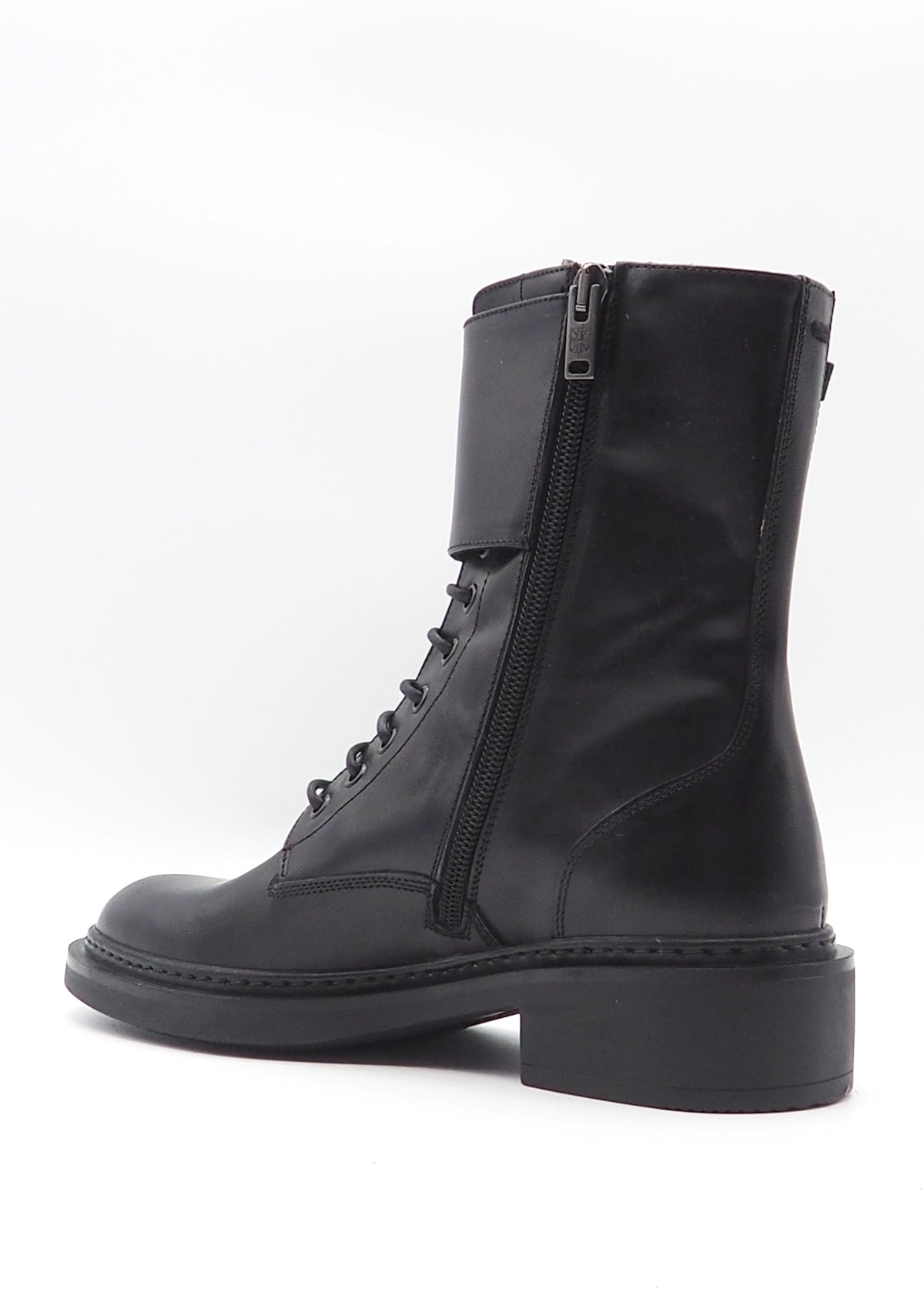 Damen Schnürboot aus Glattleder in Schwarz Damen Schnürboots Pantanetti