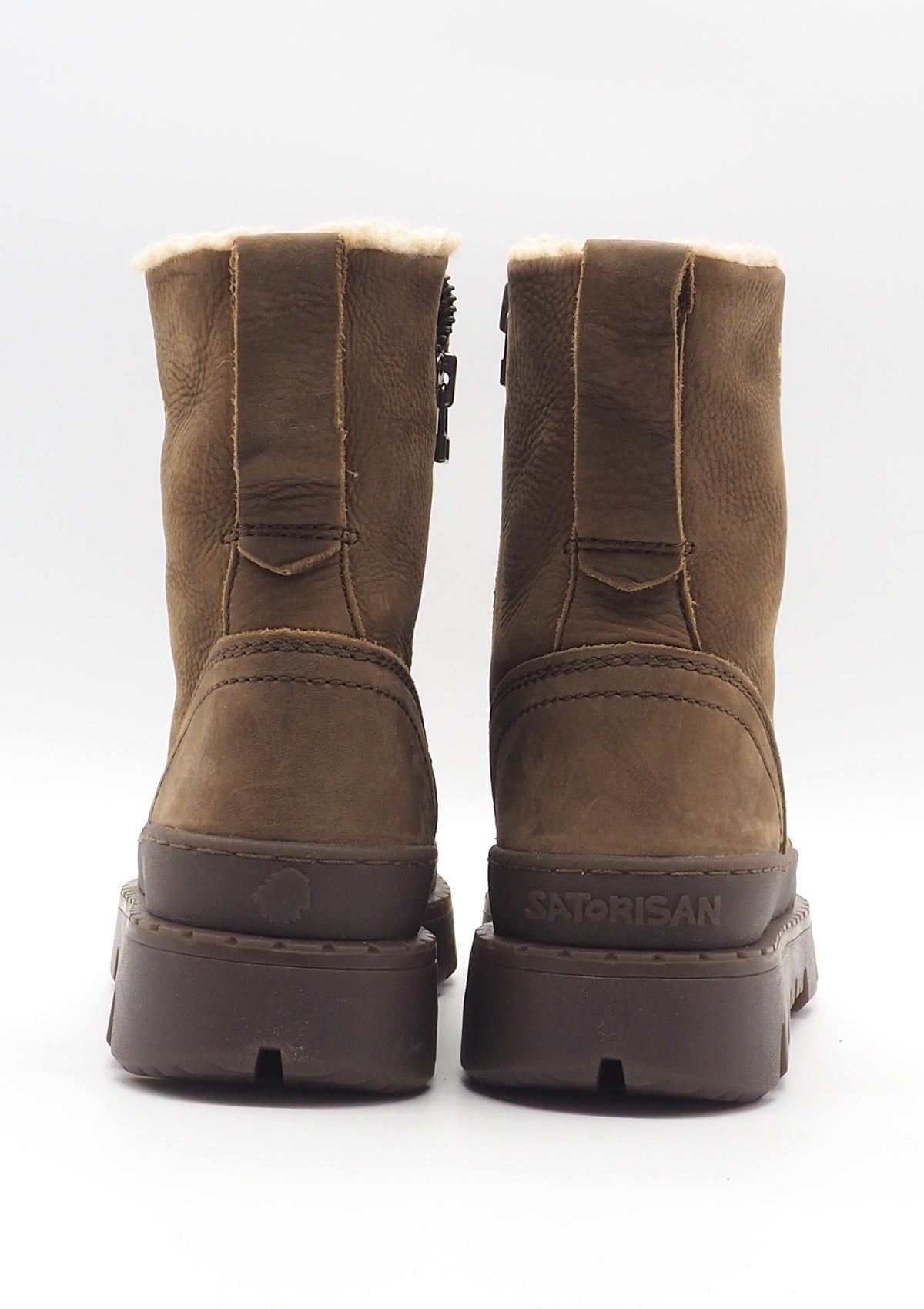 Damen Schnürboot aus Nubukleder in Braun Damen Boots & Booties Satorisan