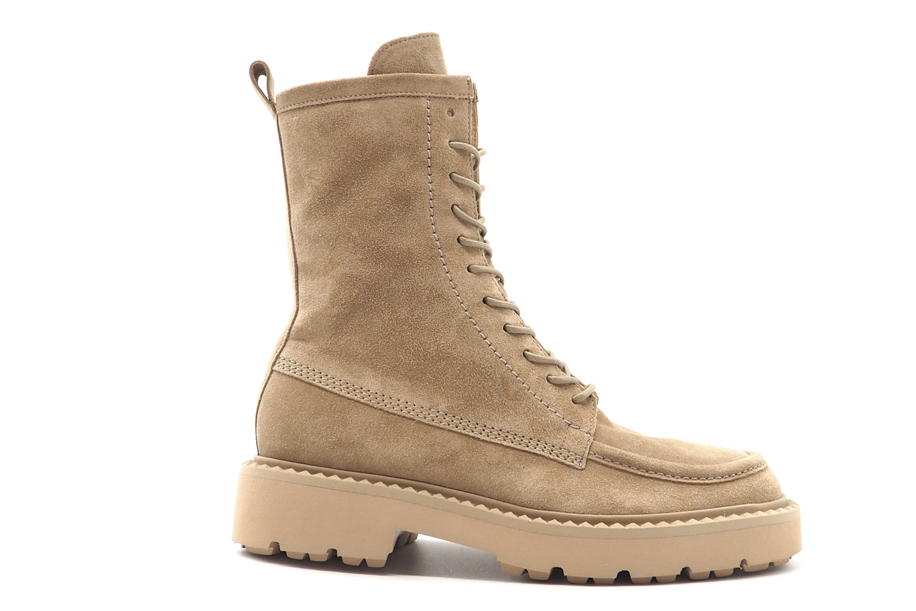 Damen Schnürboot aus Veloursleder in Camel & Profilsohle Damen Schnürboots Kennel & Schmenger