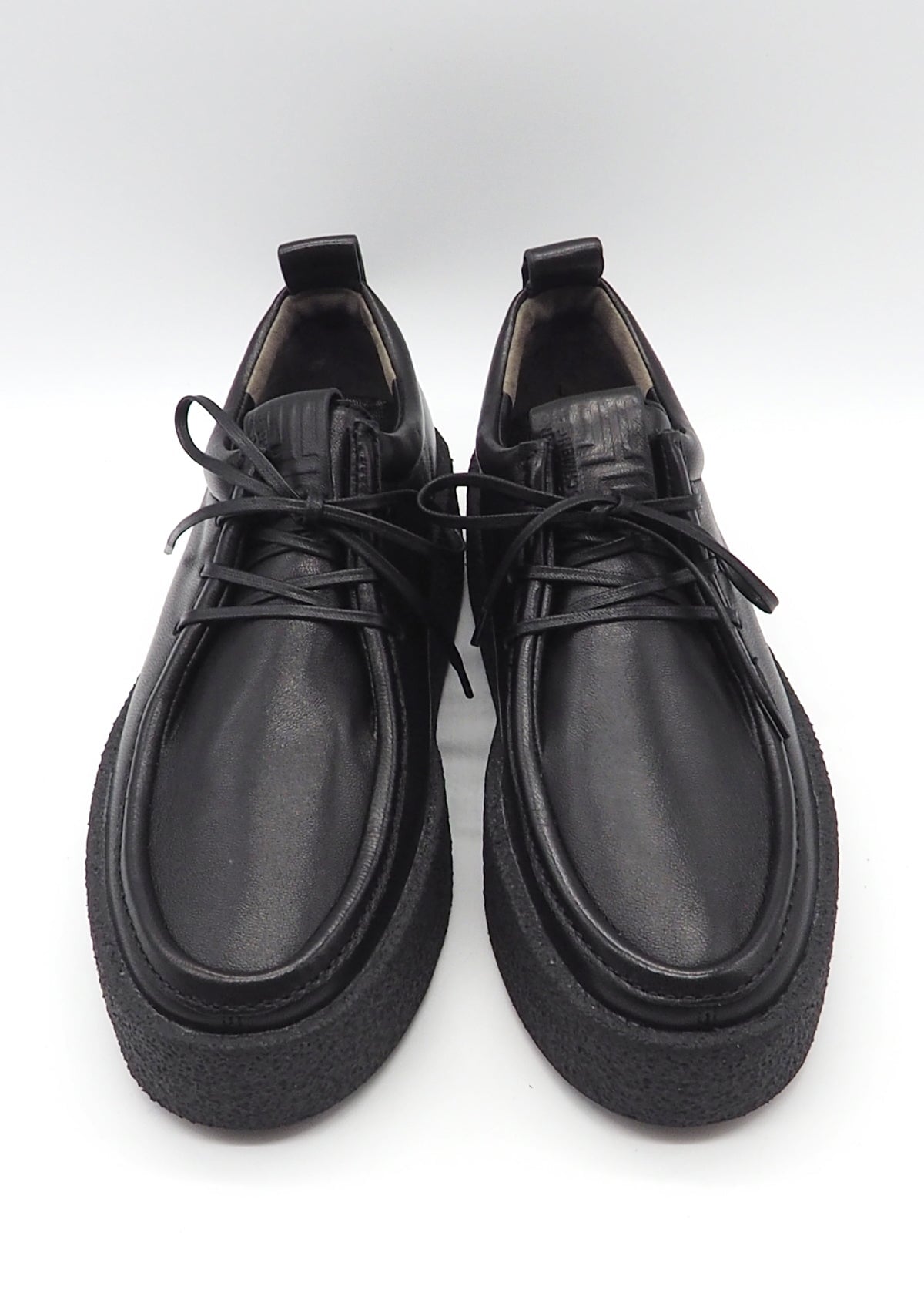 Damen Schnürhalbschuh aus schwarzem Nappaleder im Moccasin-Stil Damen Loafers & Schnürer Kennel & Schmenger