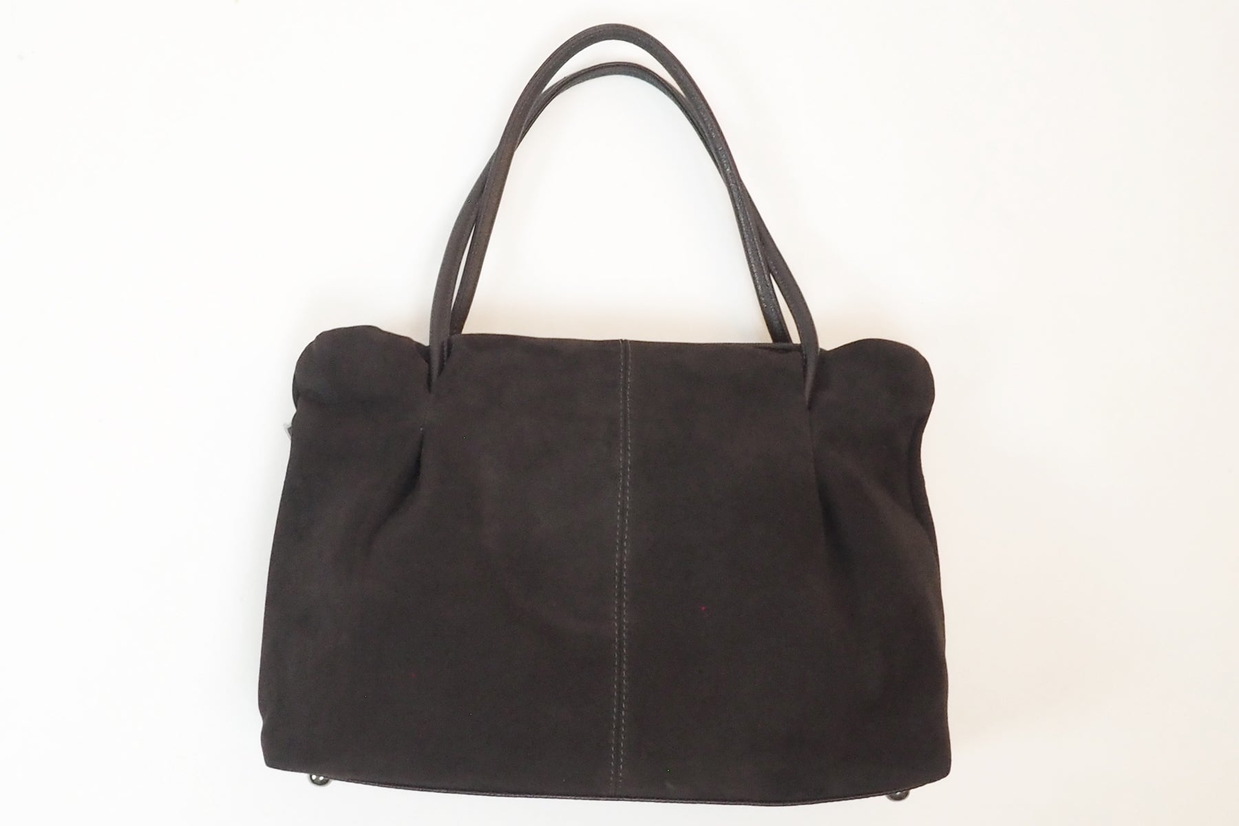 Damen Shopper aus Veloursleder in Dunkelbraun Taschen Tote-Bag Brunate