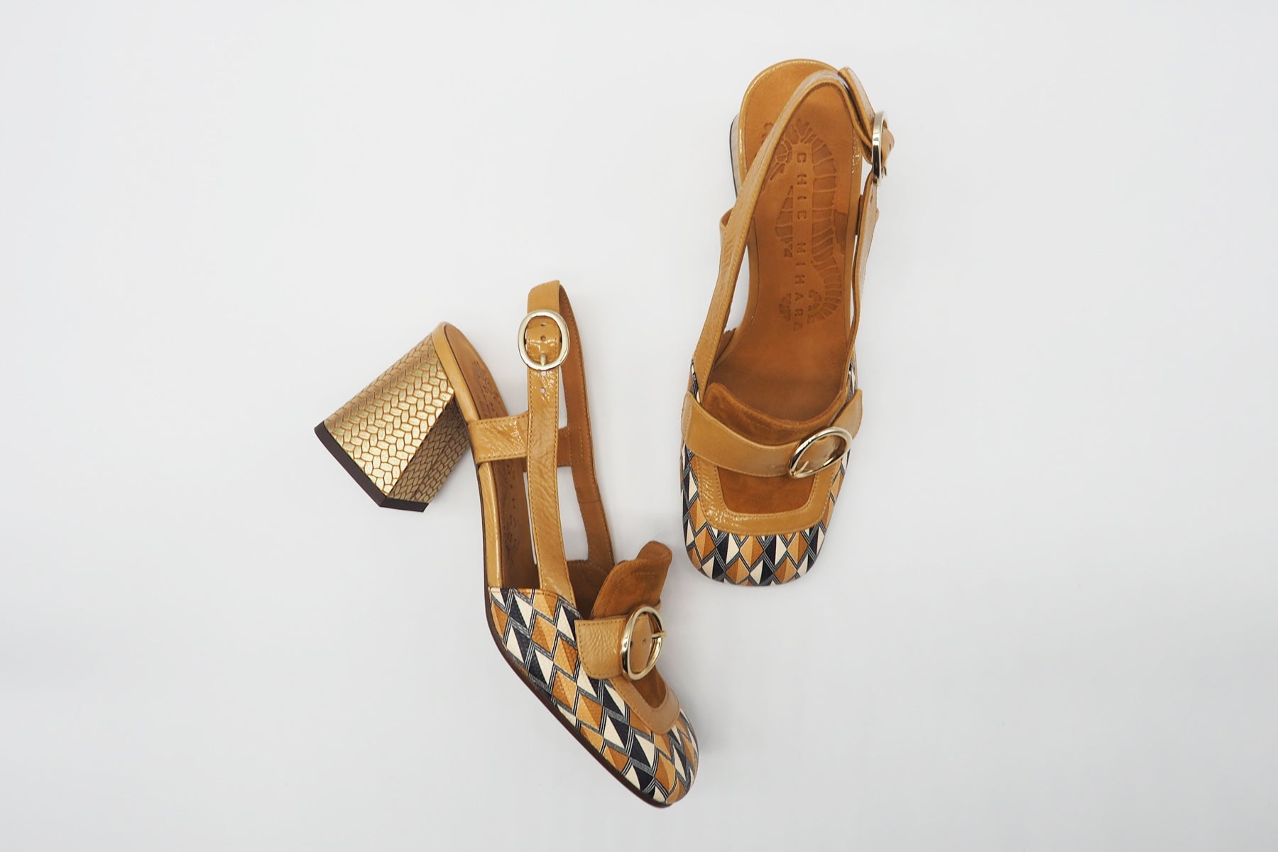 Damen Sling aus bedrucktem Leder in Multicolor - Suyli - Absatz 7,5cm Damen Pumps & Slings Chie Mihara