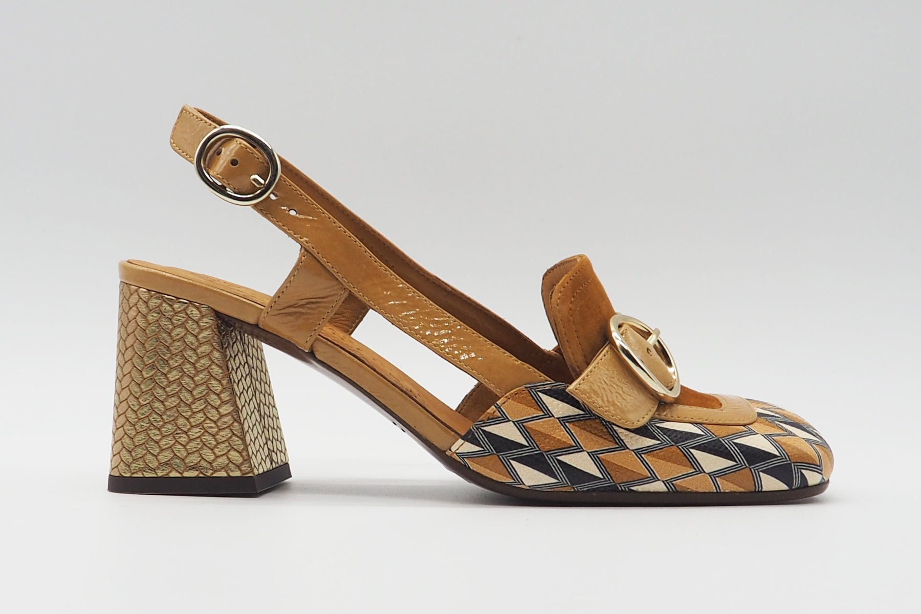 Damen Sling aus bedrucktem Leder in Multicolor - Suyli - Absatz 7,5cm Damen Pumps & Slings Chie Mihara