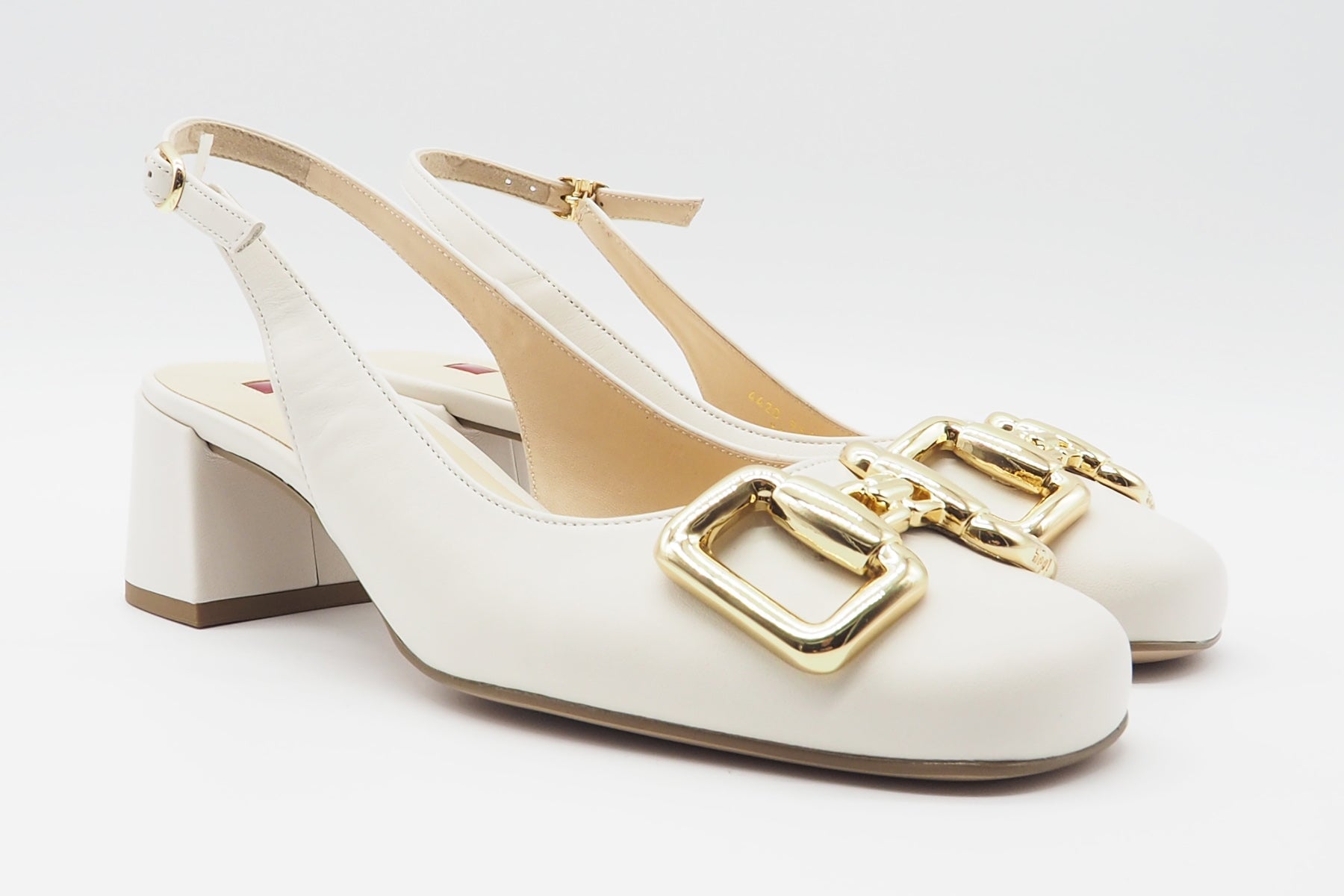 Damen Sling aus Glattleder in Creme - Mary Damen Pumps & Slings Högl