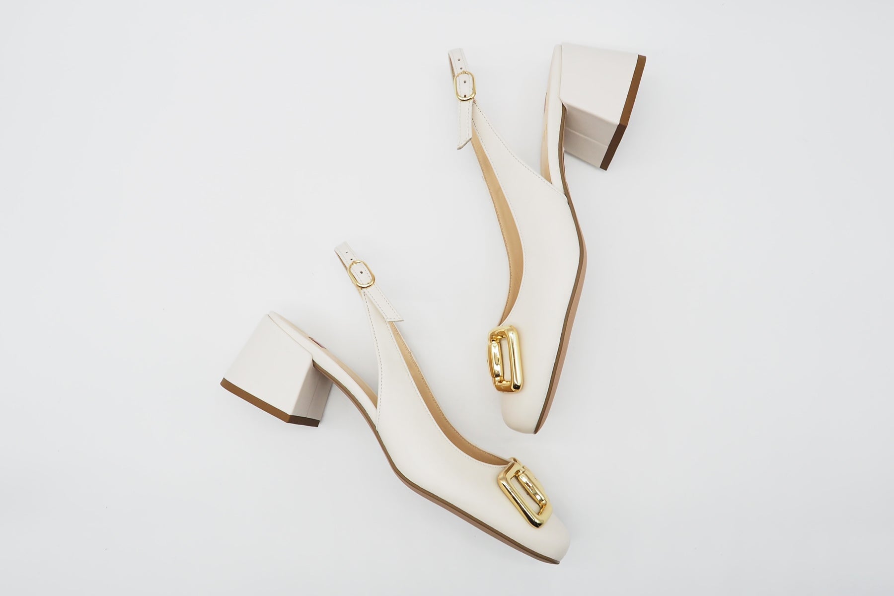 Damen Sling aus Glattleder in Creme - Mary Damen Pumps & Slings Högl