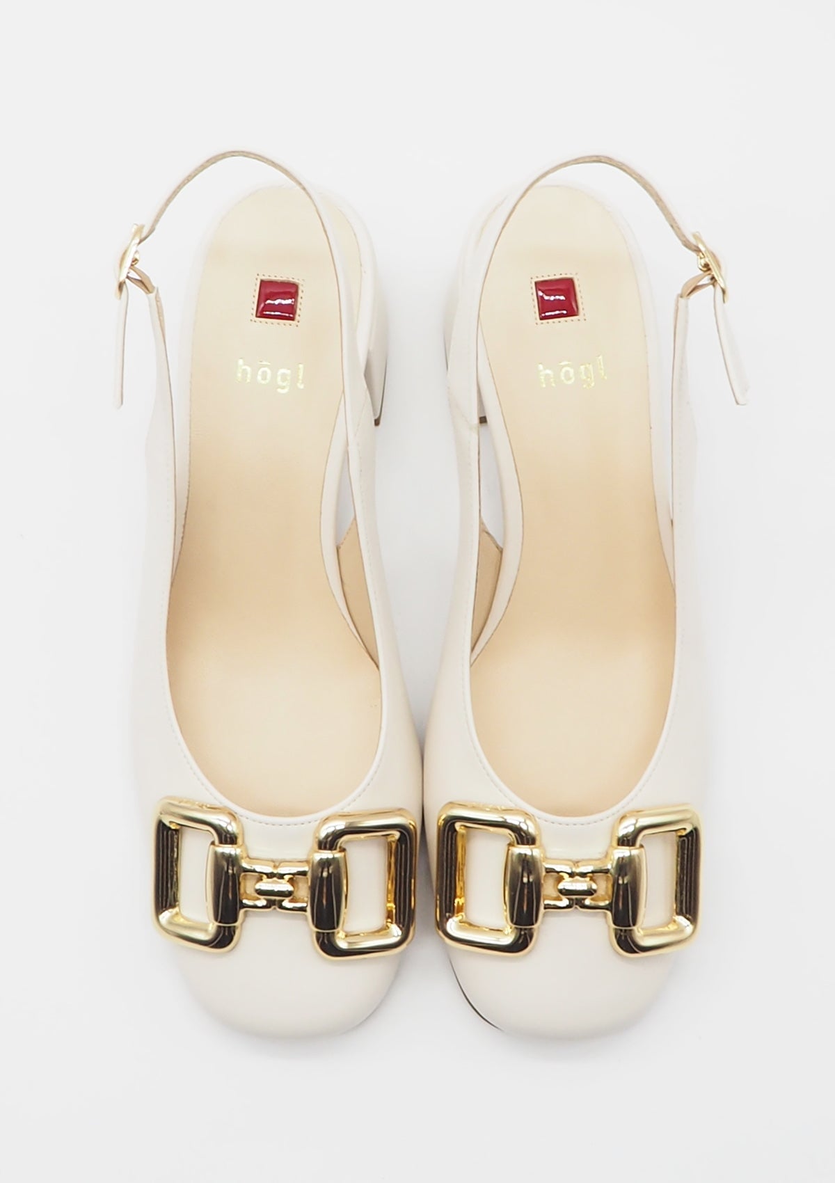 Damen Sling aus Glattleder in Creme - Mary Damen Pumps & Slings Högl