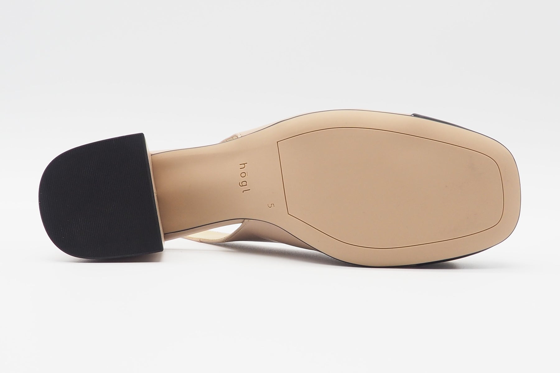 Damen Sling aus Glattleder in Nude mit schwarzer Lackspitze - Absatz 6cm Damen Pumps & Slings Högl