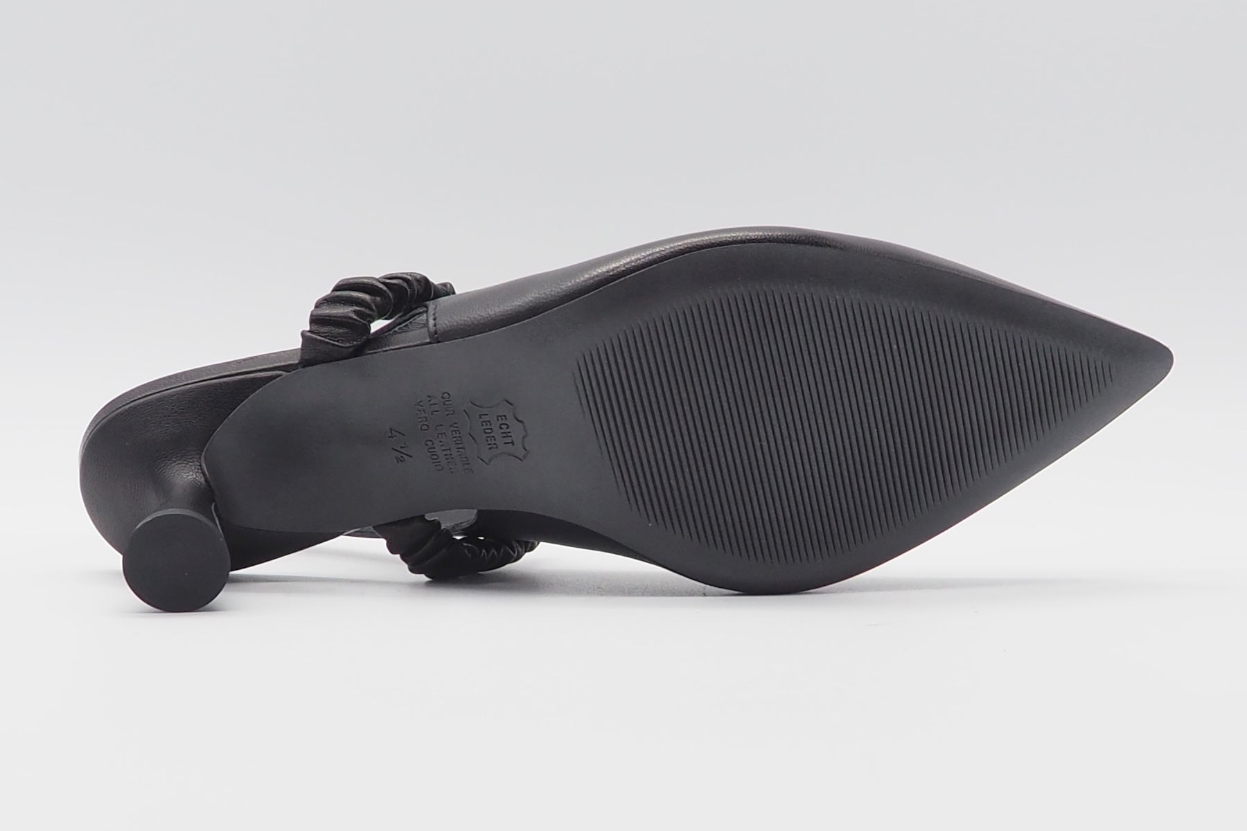 Damen Sling aus Glattleder in Schwarz mit Lederristband - Absatz 6cm Damen Pumps & Slings Kennel & Schmenger