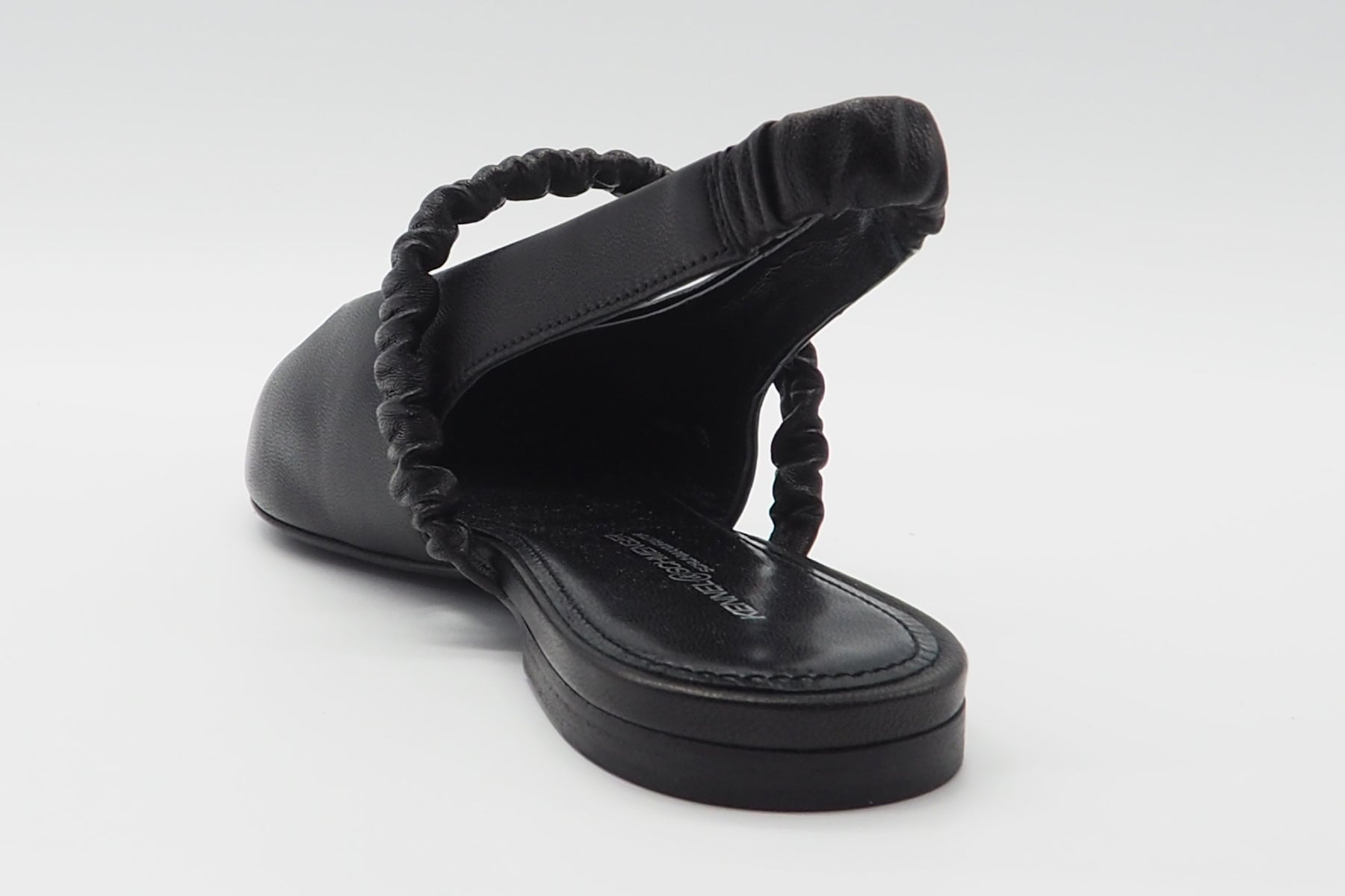 Damen Sling aus Glattleder in Schwarz mit Lederristband Damen Pumps & Slings Kennel & Schmenger