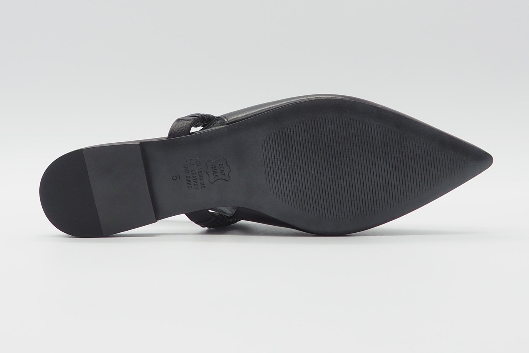 Damen Sling aus Glattleder in Schwarz mit Lederristband Damen Pumps & Slings Kennel & Schmenger