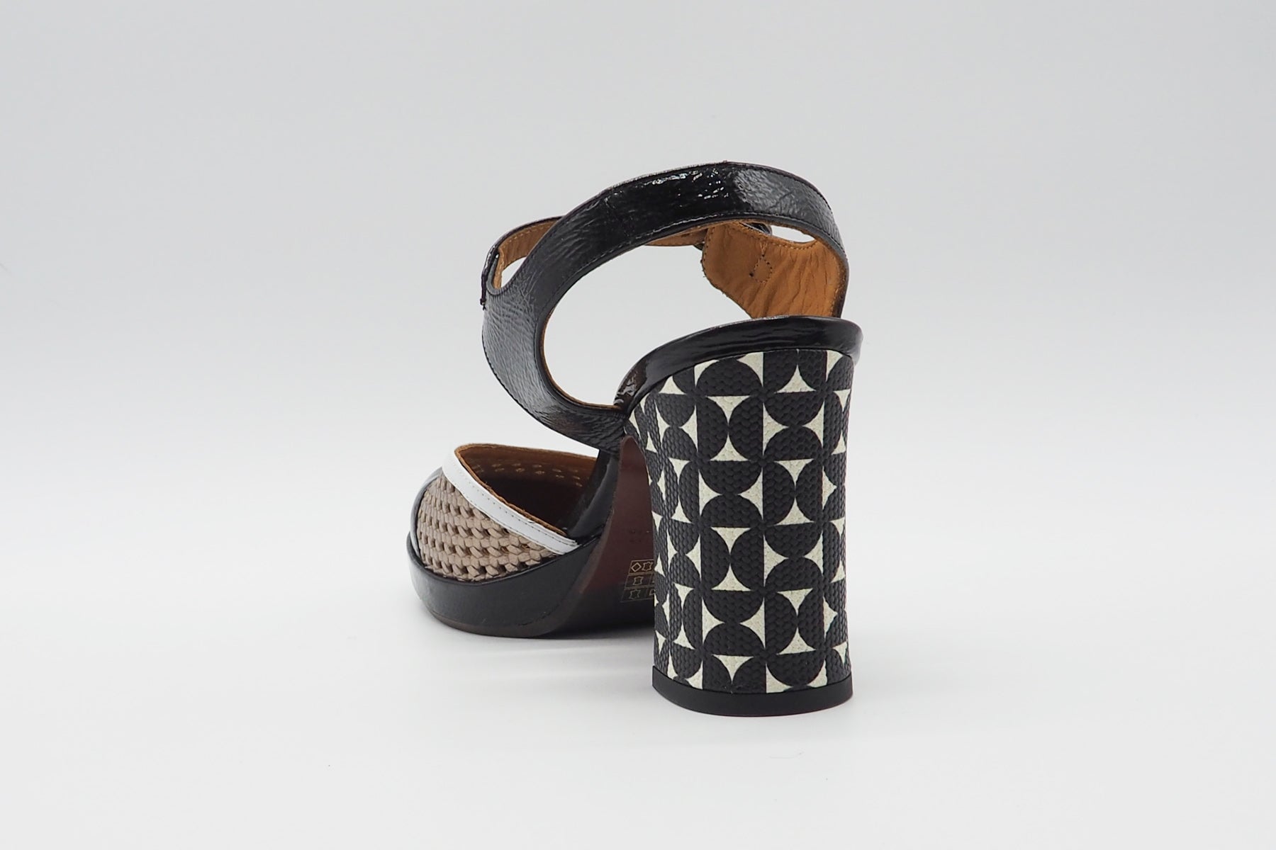 Damen Sling aus Lack- & Metallicleder in Schwarz & Bronze - Deliver - Absatz 10cm Damen Pumps & Slings Chie Mihara