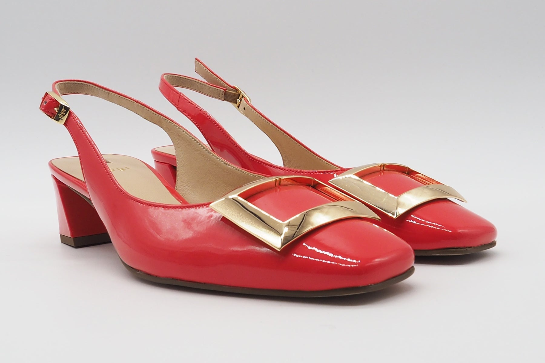 Damen Sling aus Lackleder in Koralle - Selma - Absatz 4,5cm Damen Pumps & Slings Högl