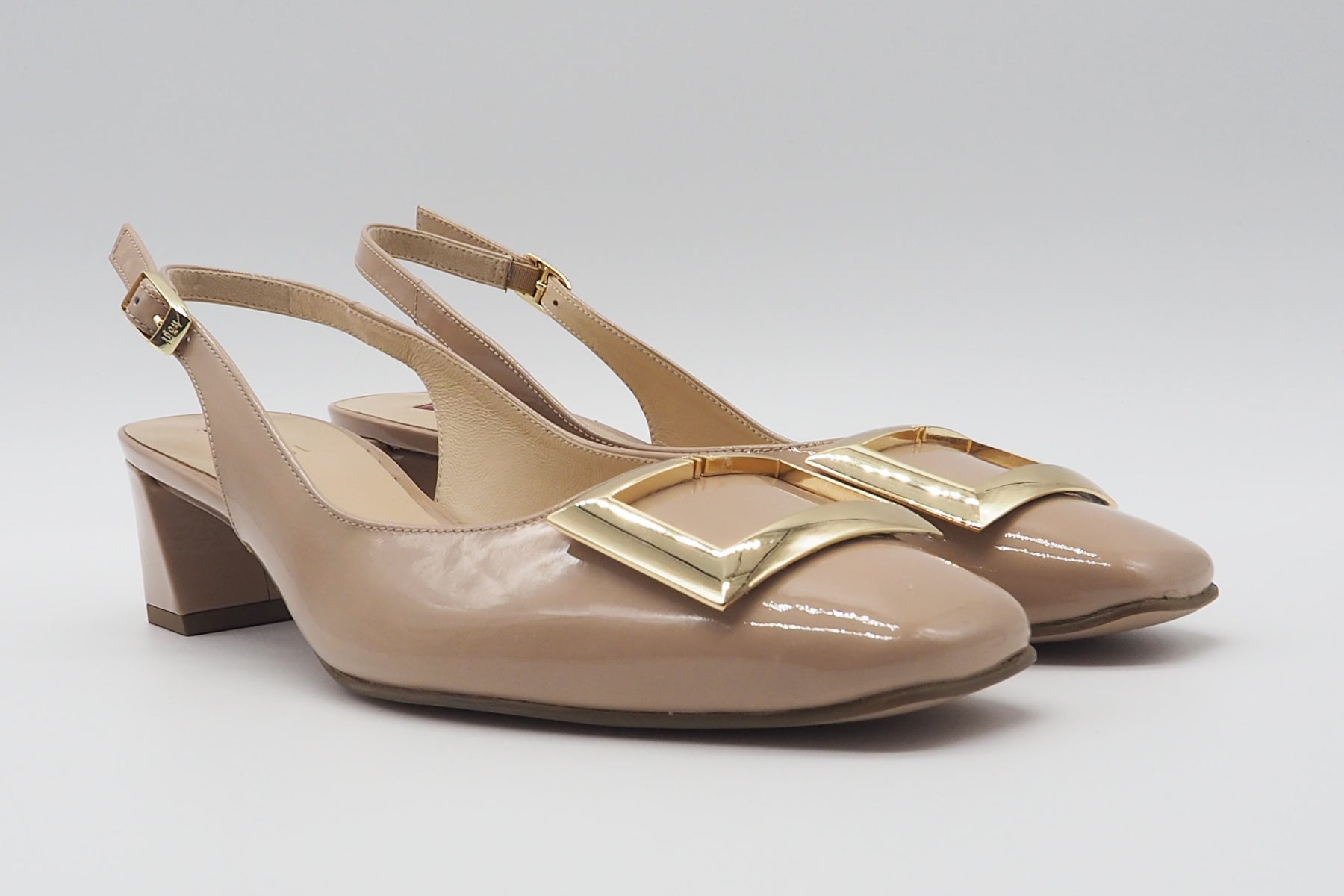 Damen Sling aus Lackleder in Nude - Selma - Absatz 4,5cm Damen Pumps & Slings Högl