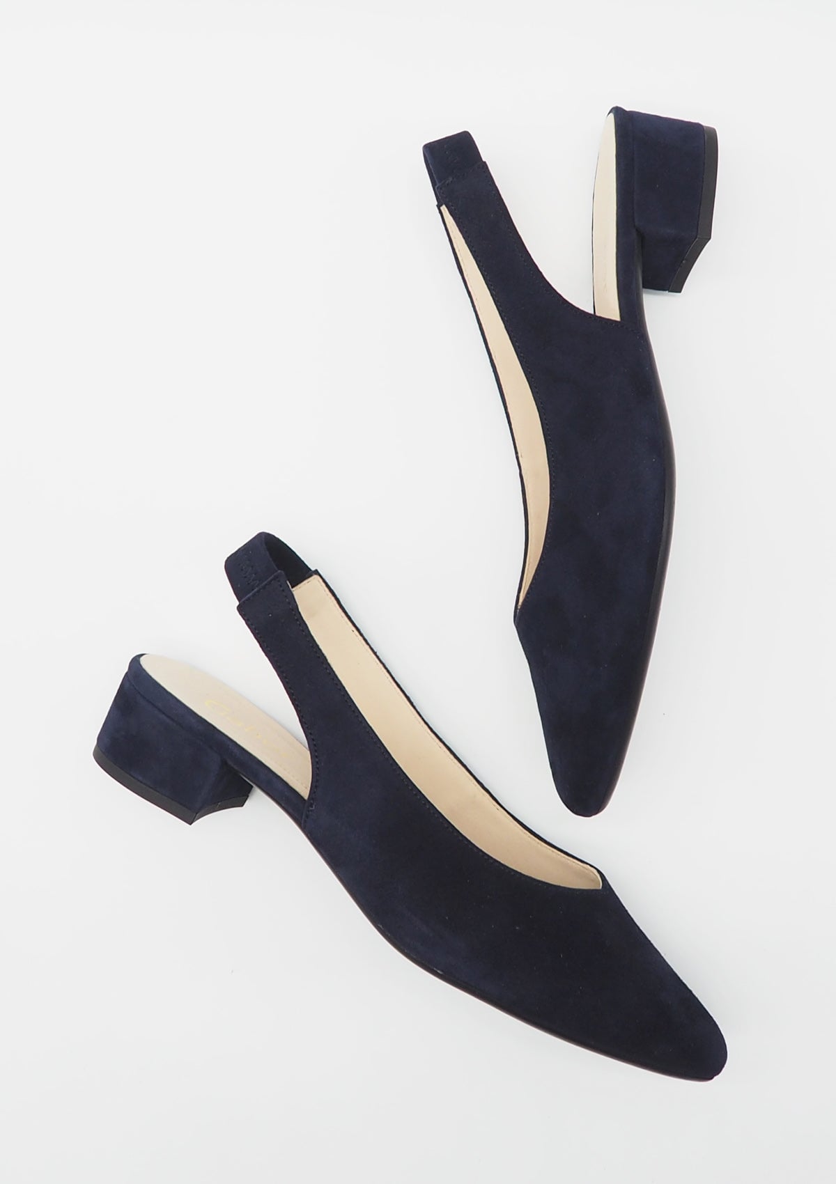 Damen Sling aus Veloursleder in Blau - Absatz 3cm Damen Pumps & Slings Gabor