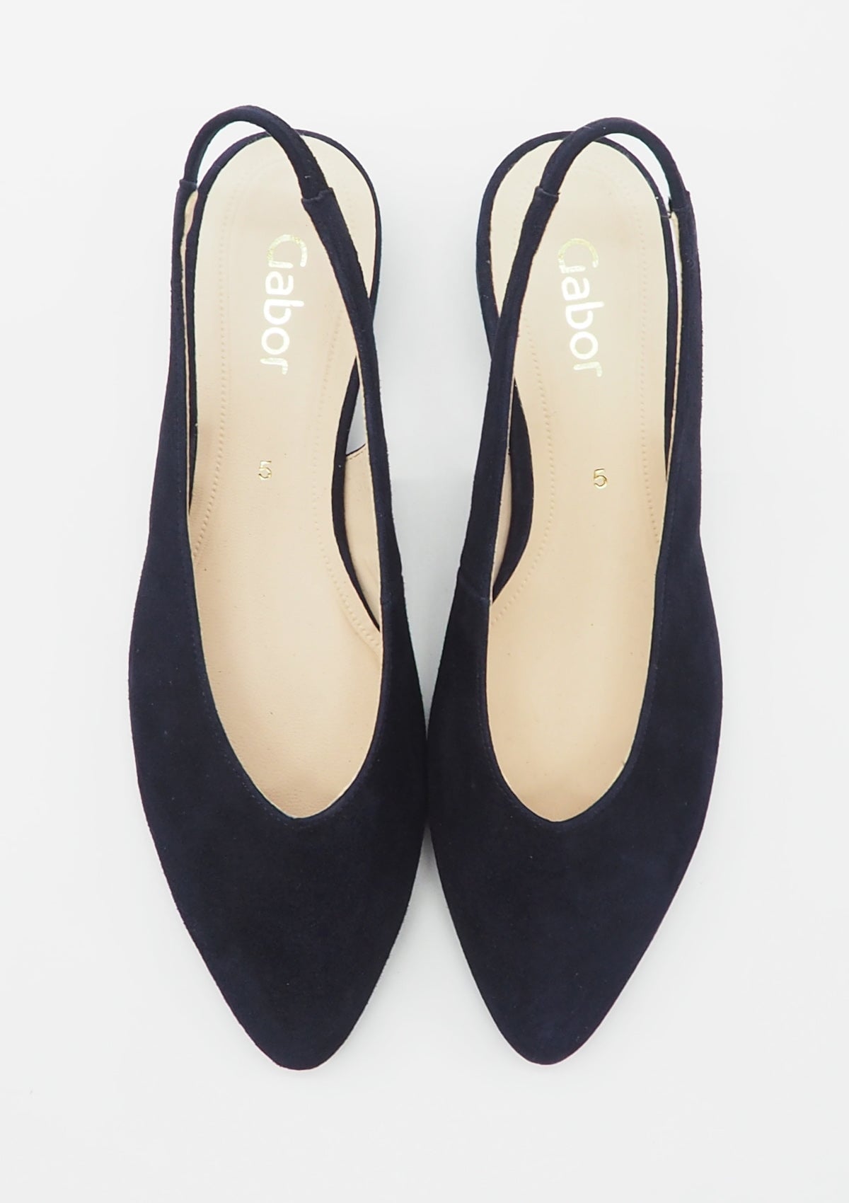Damen Sling aus Veloursleder in Blau - Absatz 3cm Damen Pumps & Slings Gabor
