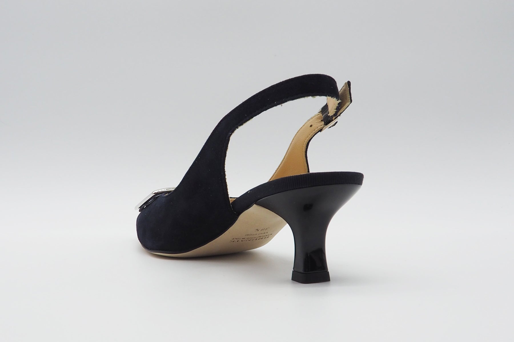 Damen Sling aus Veloursleder in Blau - Absatz 5cm Damen Pumps & Slings Brunate