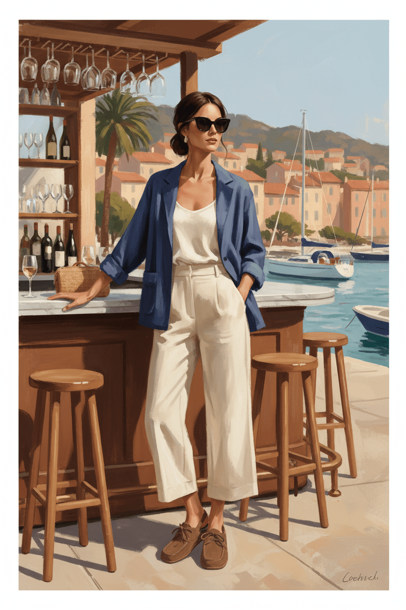 Damen Sling im Bootschuhstil aus Veloursleder in Braun - Absatz 1 cm Damen Pumps & Slings Truman´s