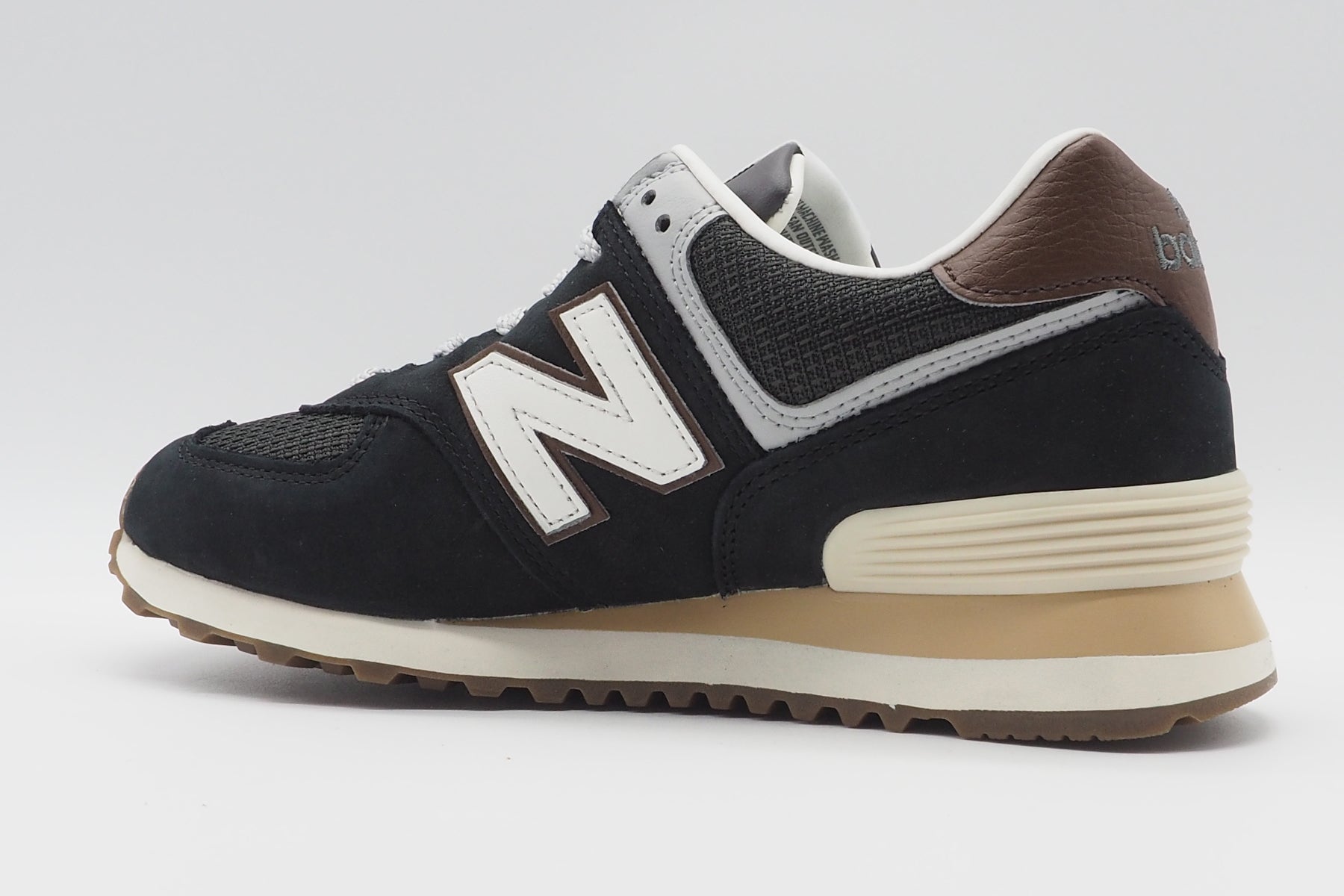 Damen Sneaker 574 in aus Nubukleder & Mesh in Schwarz & Grau Damen Sneaker New Balance