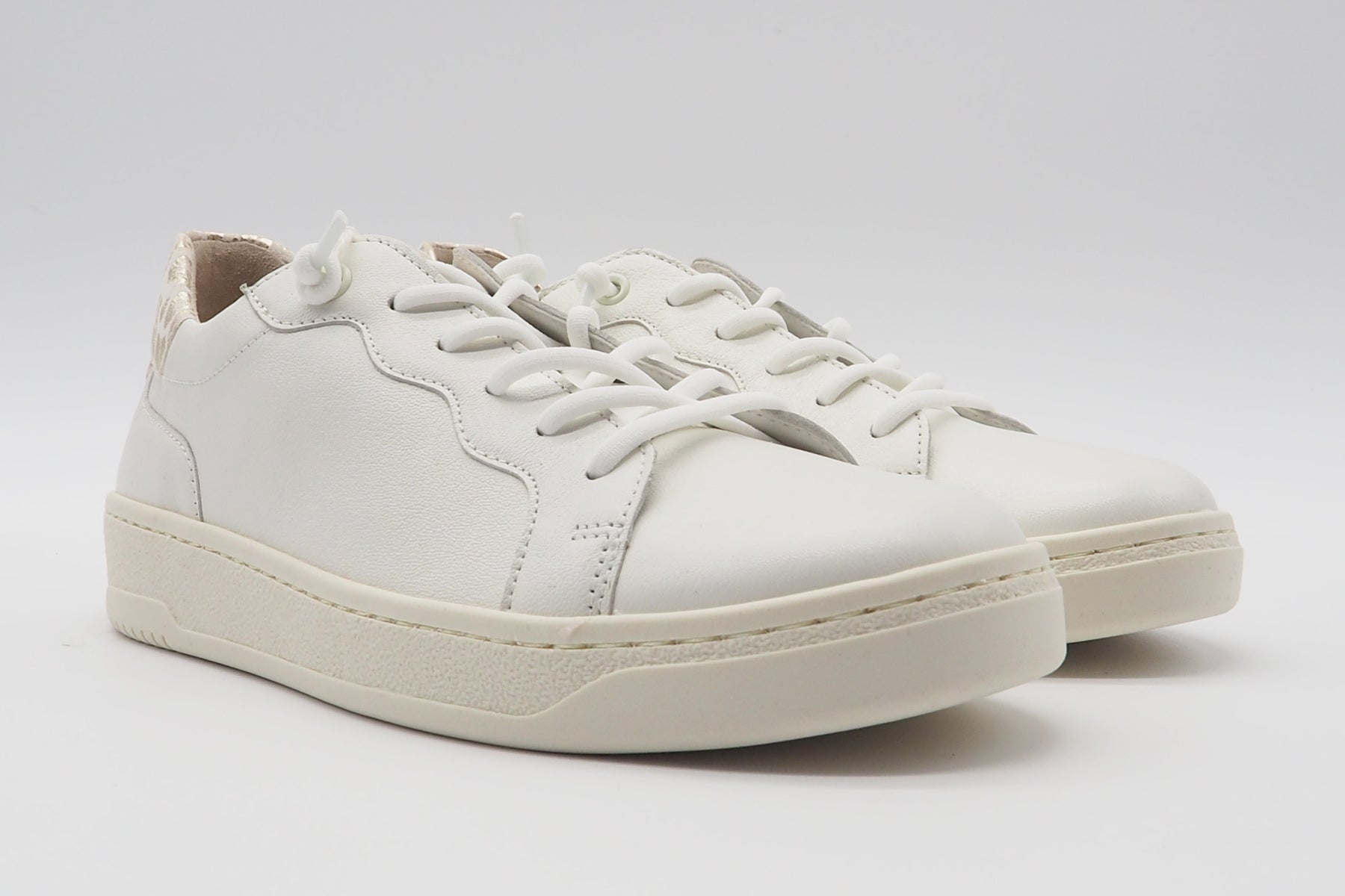 Damen Sneaker Leder Weiss