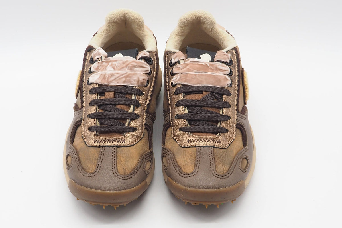 Damen Sneaker aus Nubukleder in Brauntönen & Bronze - Chacrona Damen Sneaker Satorisan