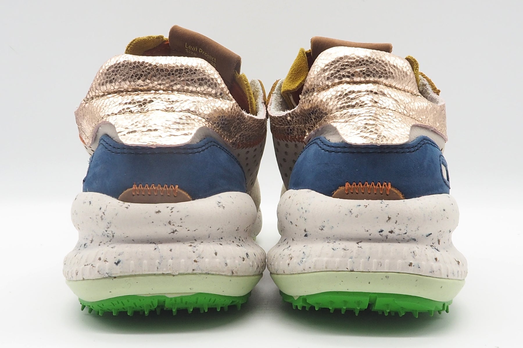 Damen Sneaker aus Nubukleder in Creme, Senf & Metallic - Chacrona Damen Sneaker Satorisan