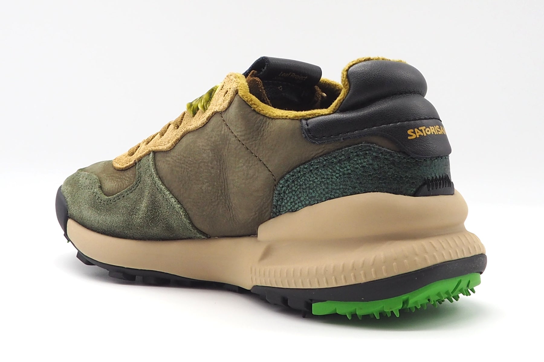 Damen Sneaker aus Nubukleder in Grün & Senf - Chacrona Damen Sneaker Satorisan