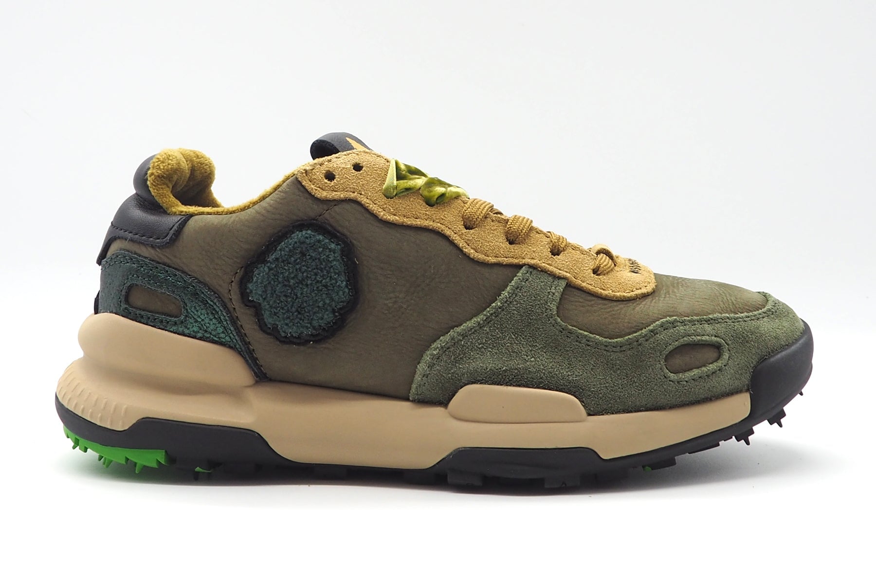 Damen Sneaker aus Nubukleder in Grün & Senf - Chacrona Damen Sneaker Satorisan