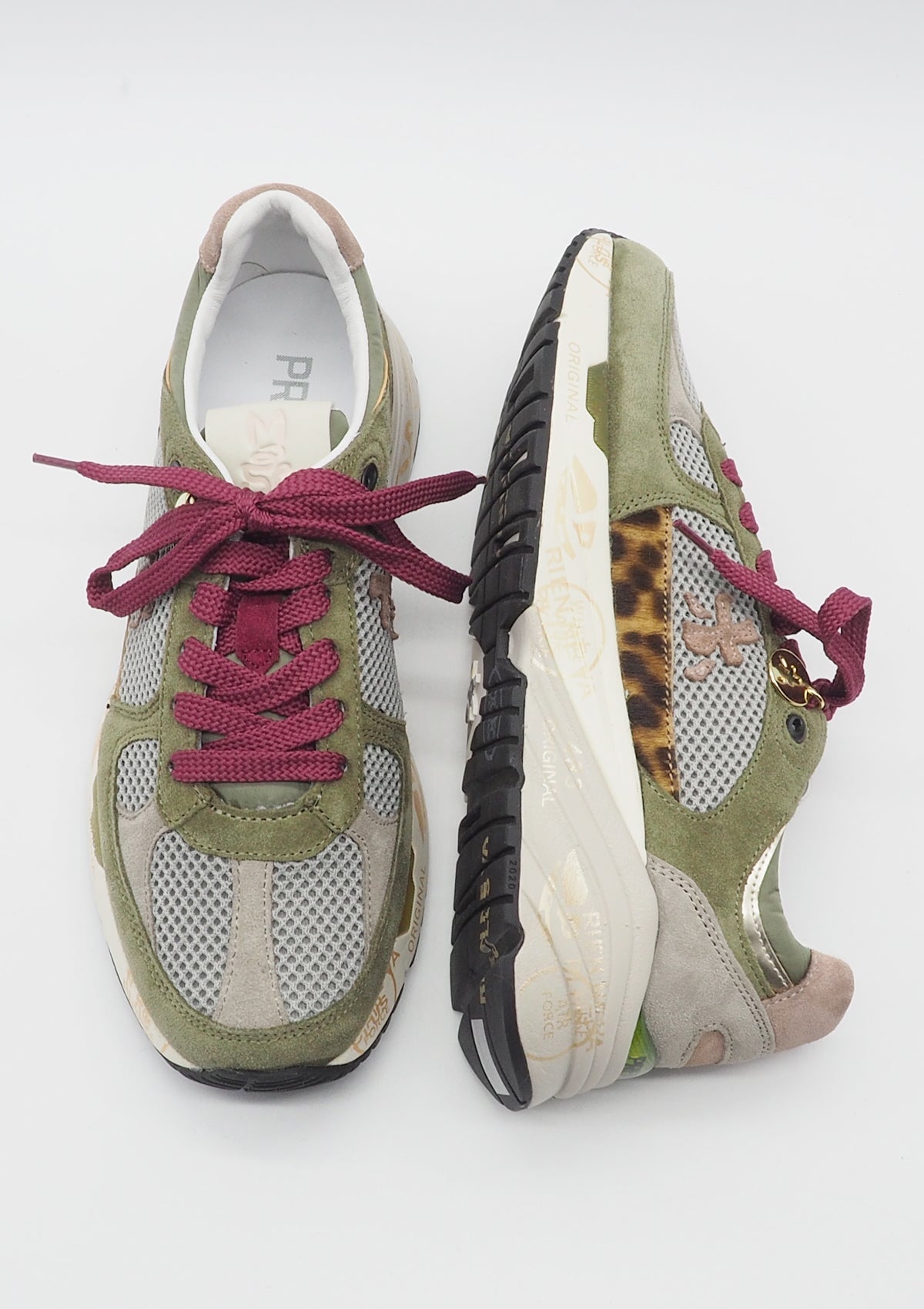 Damen Sneaker aus Nubukleder & Mesh in Grüntönen - Mased Damen Sneaker Premiata