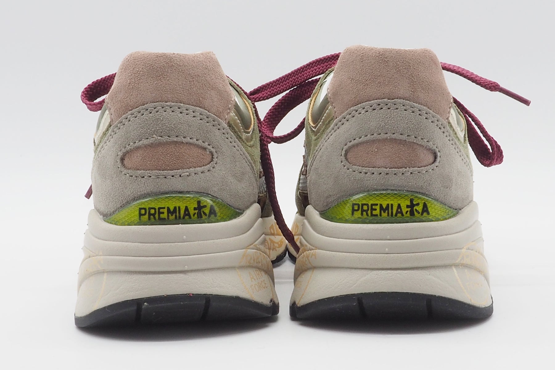 Damen Sneaker aus Nubukleder & Mesh in Grüntönen - Mased Damen Sneaker Premiata