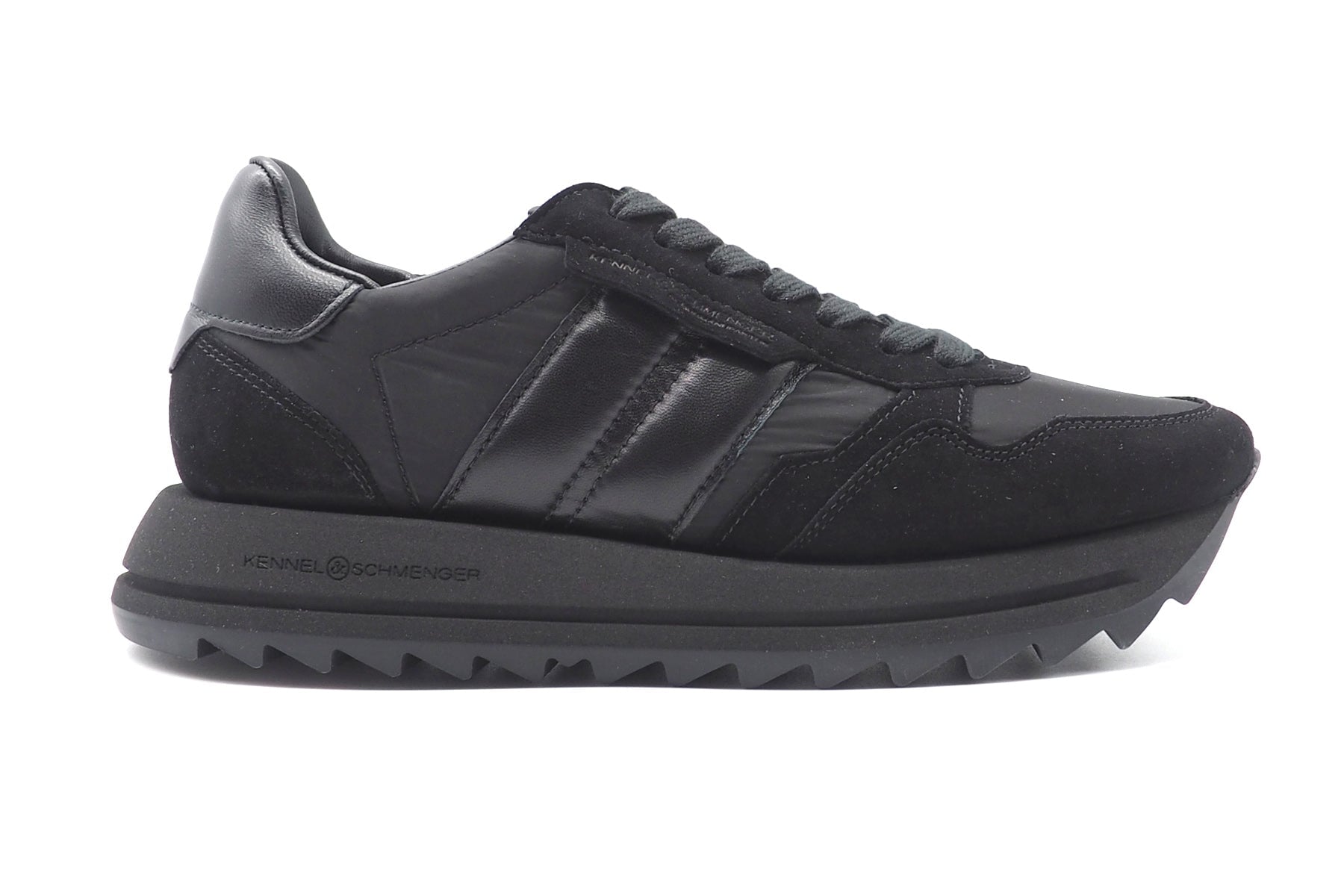 Damen Sneaker aus Nylon & Velours in Schwarz Damen Sneaker Kennel & Schmenger