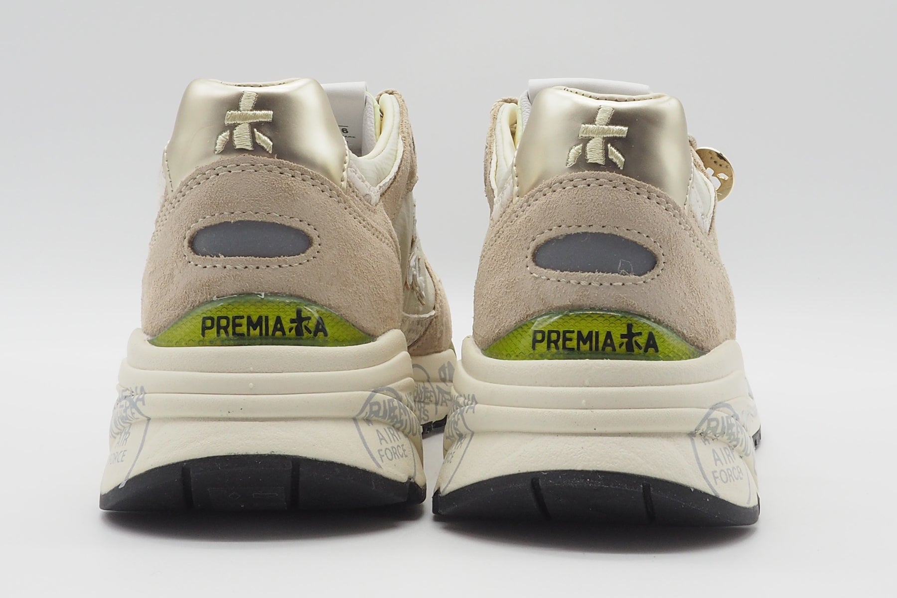 Damen Sneaker aus Velours & Mesh in Beige & Gold - Mased Damen Sneaker Premiata
