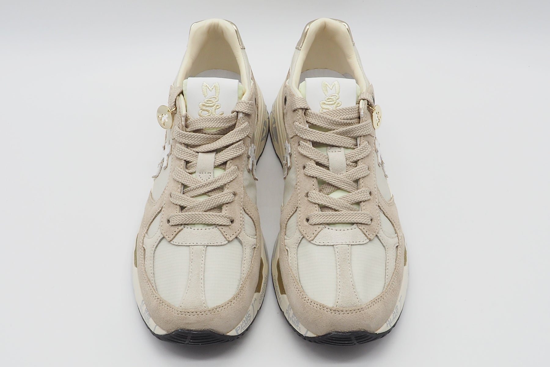 Damen Sneaker aus Velours & Mesh in Beige & Gold - Mased Damen Sneaker Premiata