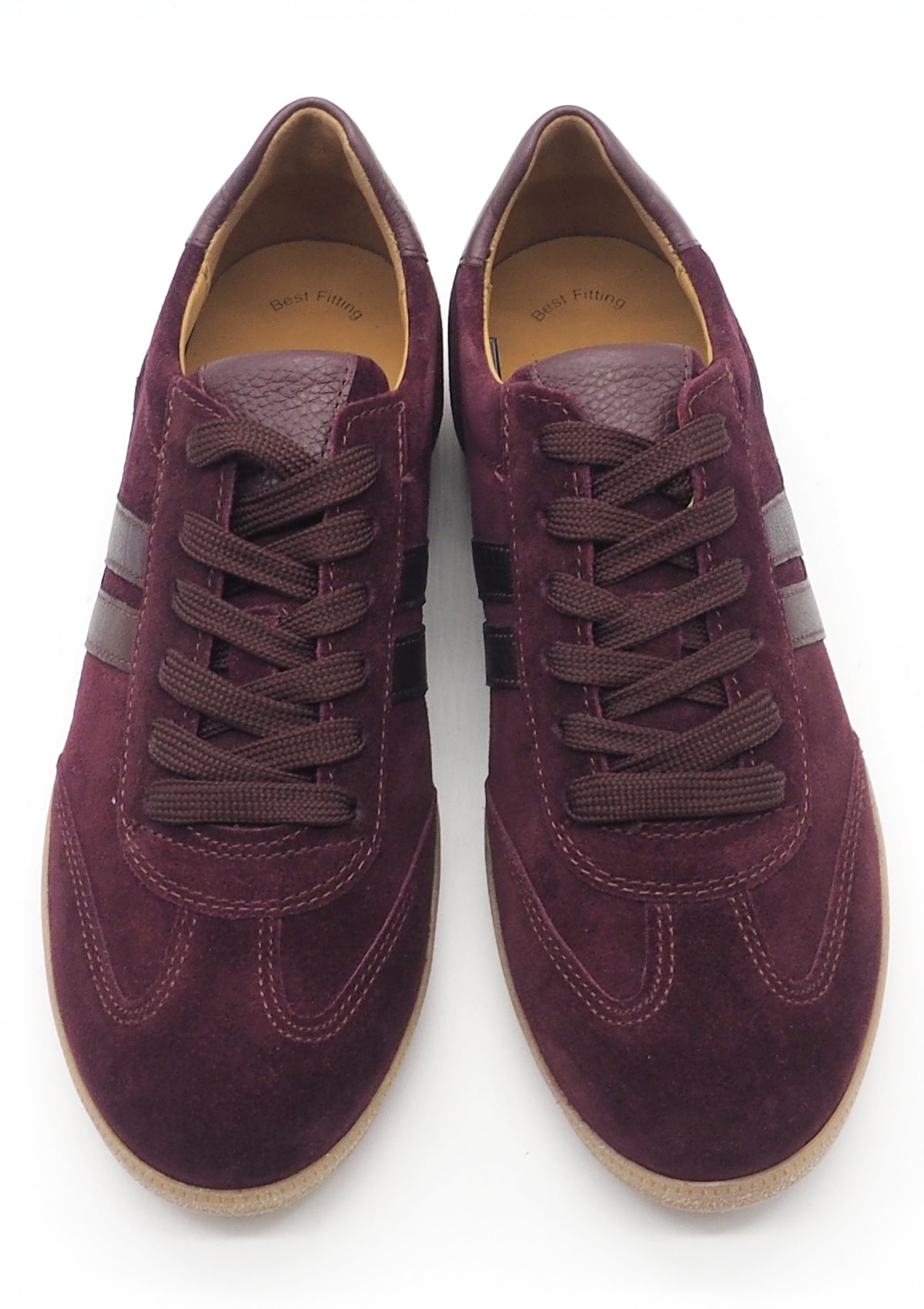 Damen Sneaker aus Veloursleder in Bordeaux Damen Sneaker Gabor