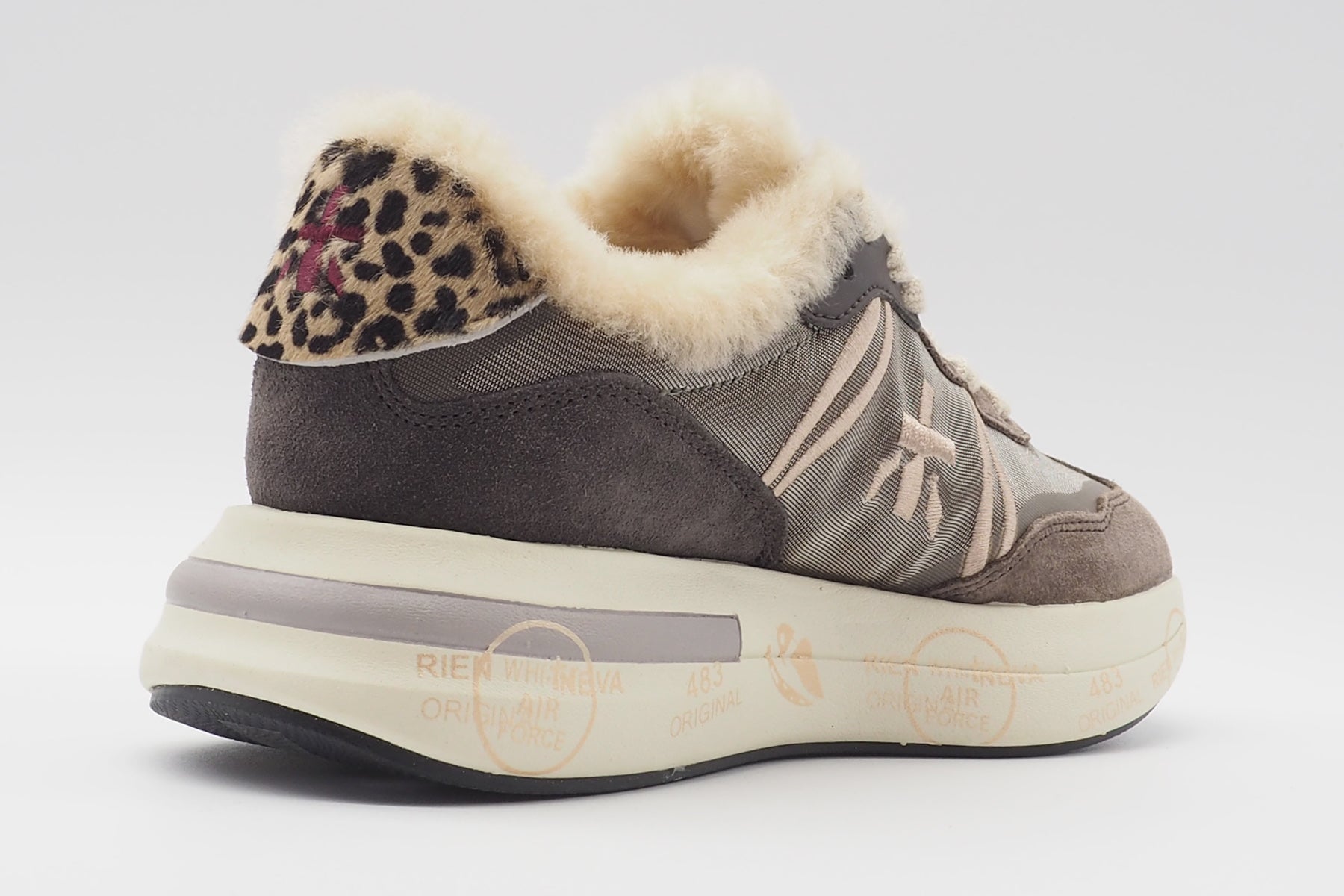 Damen Sneaker aus Veloursleder & Mesh mit Lammfell - Cassie Damen Sneaker Premiata