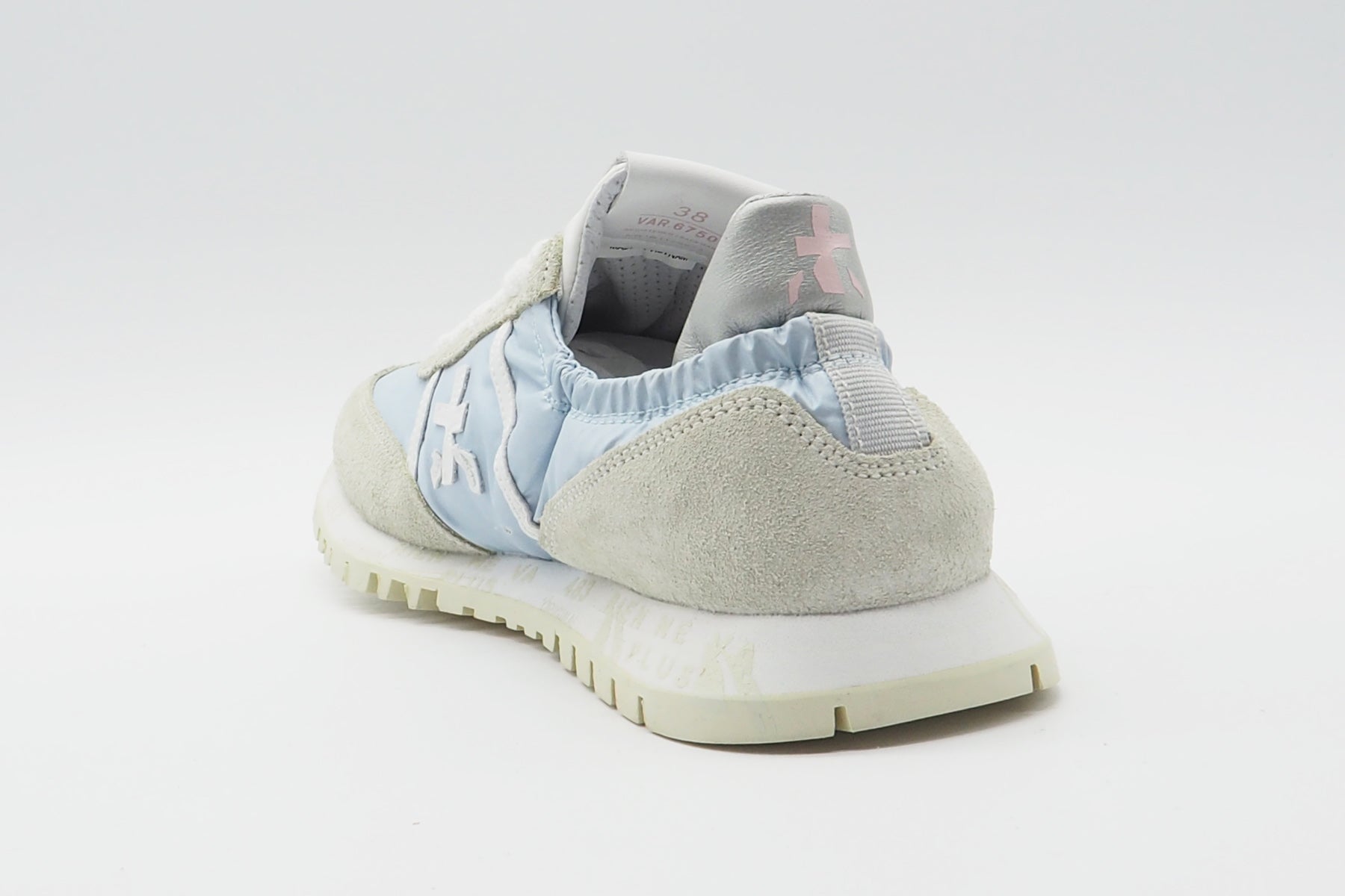 Damen Sneaker aus Veloursleder & Nylon in Hellblau & Grau - Seand Damen Sneaker Premiata