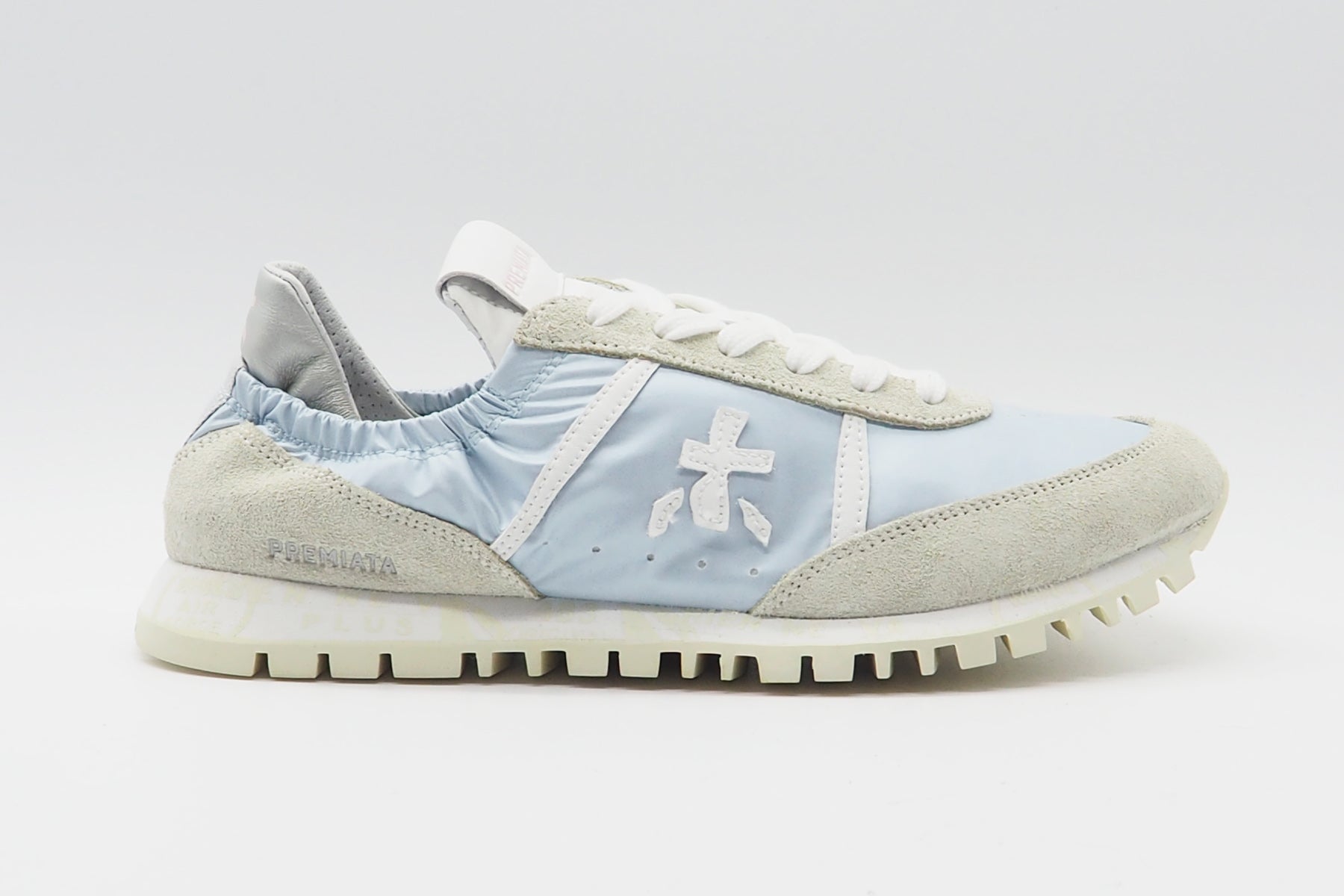 Damen Sneaker aus Veloursleder & Nylon in Hellblau & Grau - Seand Damen Sneaker Premiata