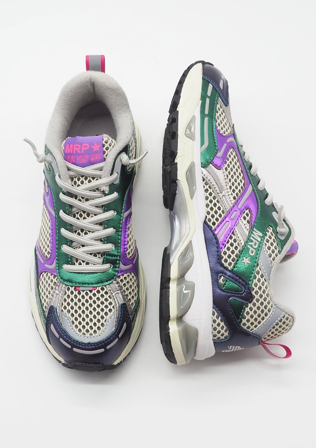 Damen Sneaker in Retrostyle aus Mesh & Metallicleder - Multicolor Damen Sneaker Maripé