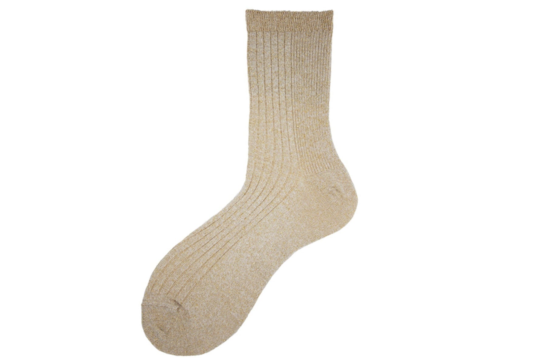 Damen Socken aus Baumwolle in Gold mit goldfarbigem Glitzerfaden - No.092 Damen Socken Alto Milano