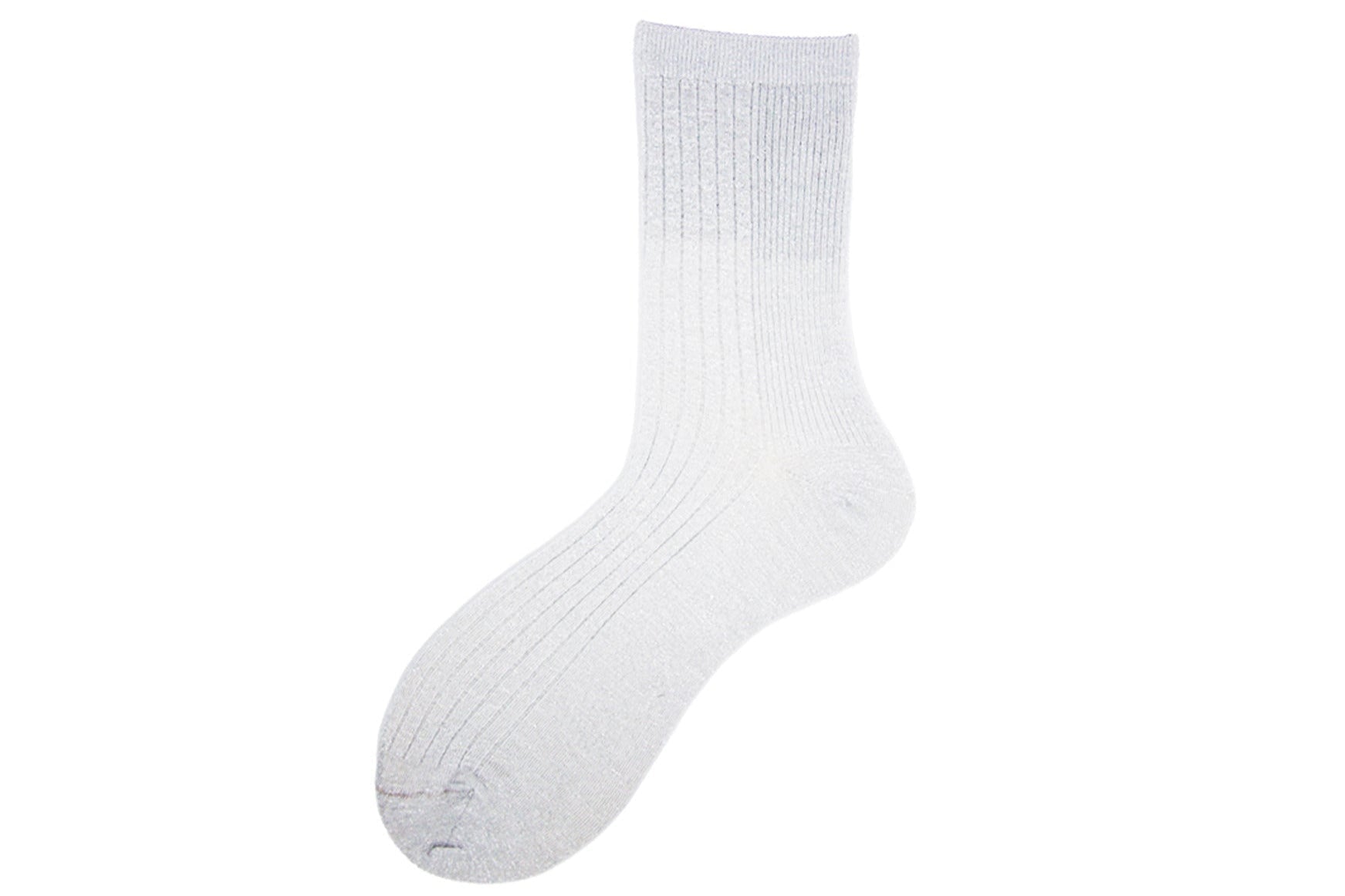 Damen Socken aus Baumwolle in Weiss mit silbernem Glitzerfaden - Nr. 92 Damen Socken Alto Milano