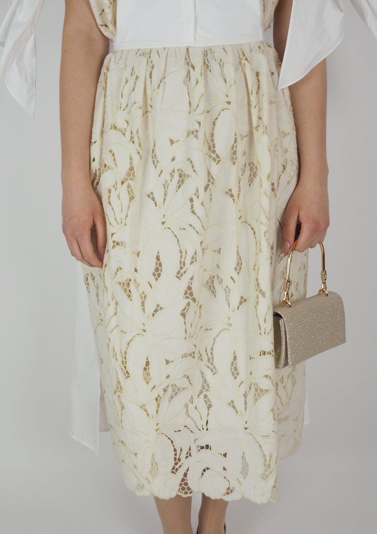 Damen Sommerkleid aus Baumwolle in Creme Damen Kleid Psophia